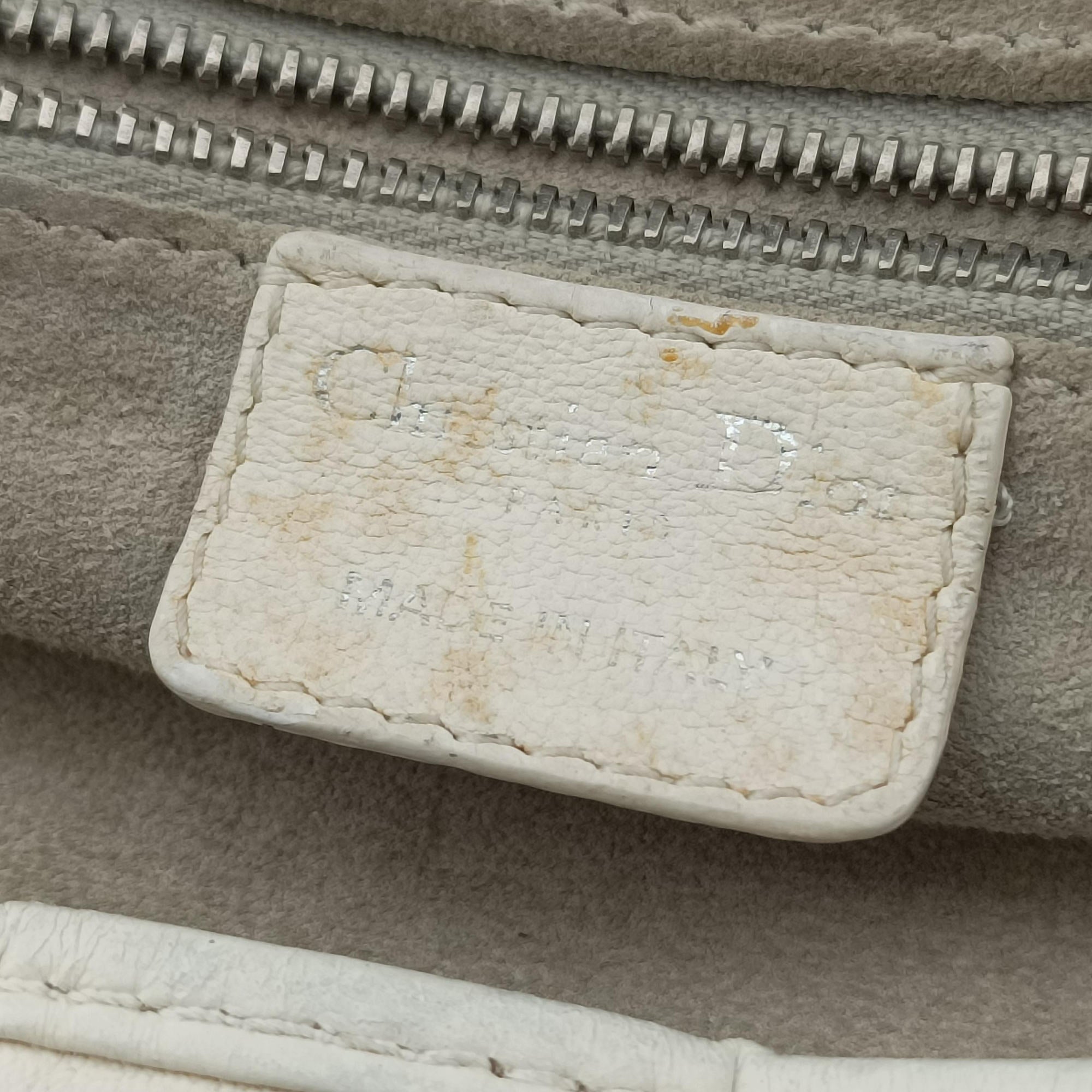 Pre-owned Christian Dior Jazz Club White leather  shoulderbag | stylenewstar