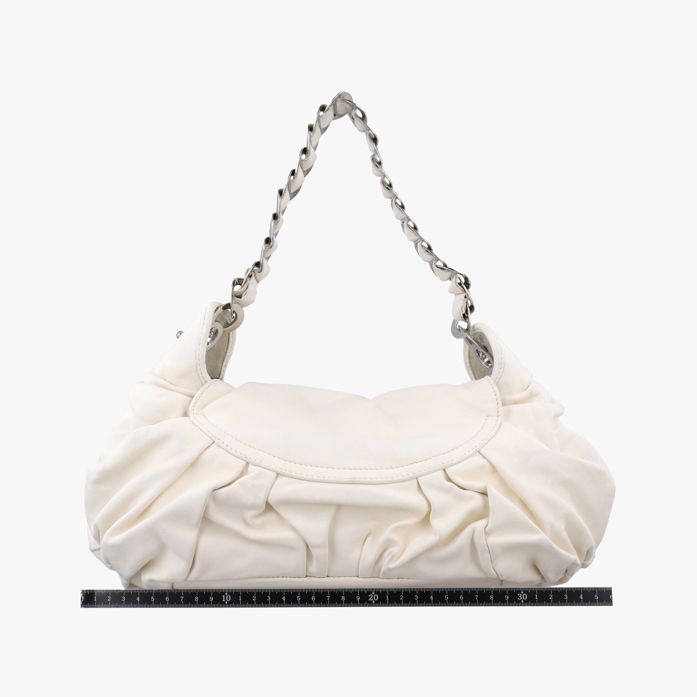 Pre-owned Christian Dior Jazz Club White leather  shoulderbag | stylenewstar