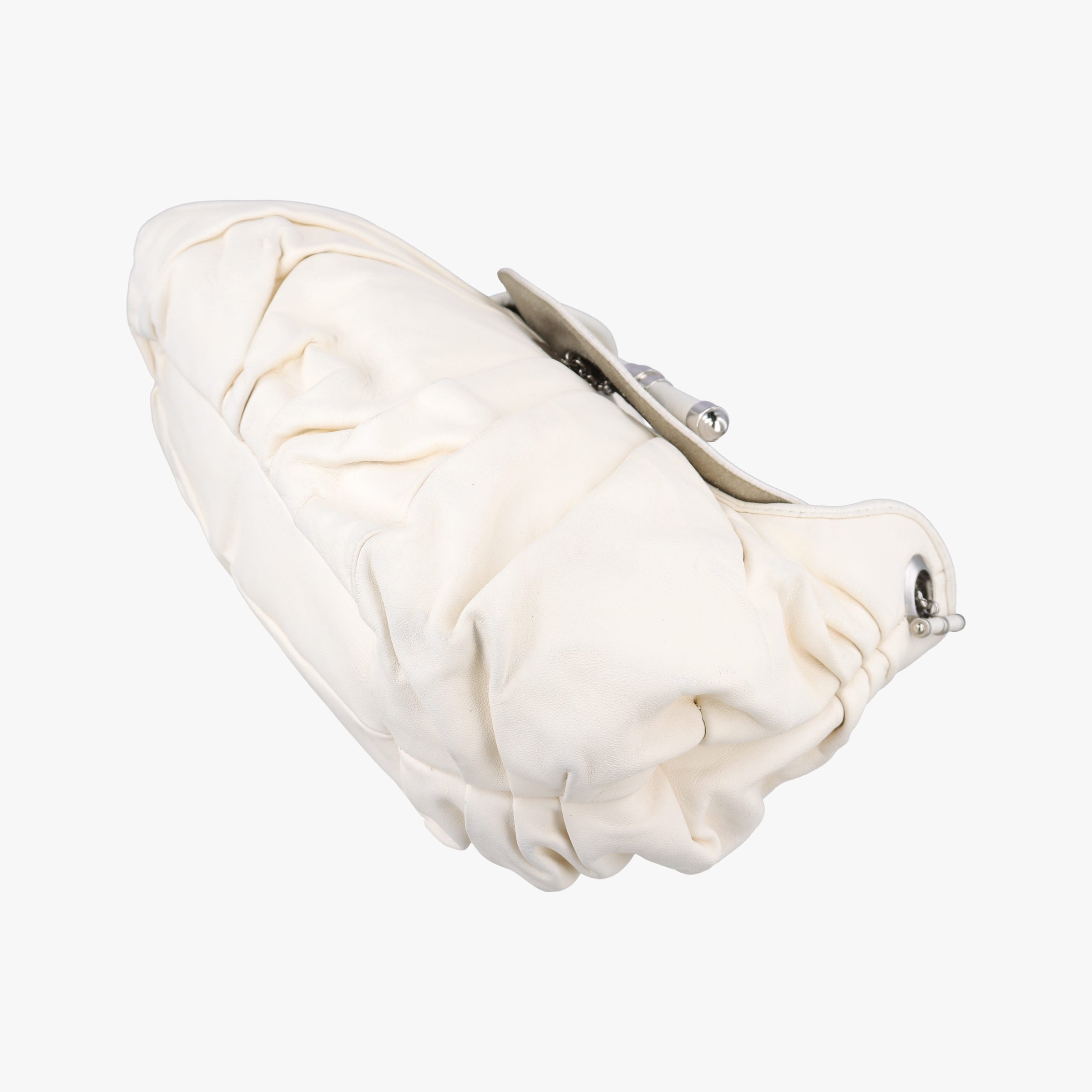 Pre-owned Christian Dior Jazz Club White leather  shoulderbag | stylenewstar