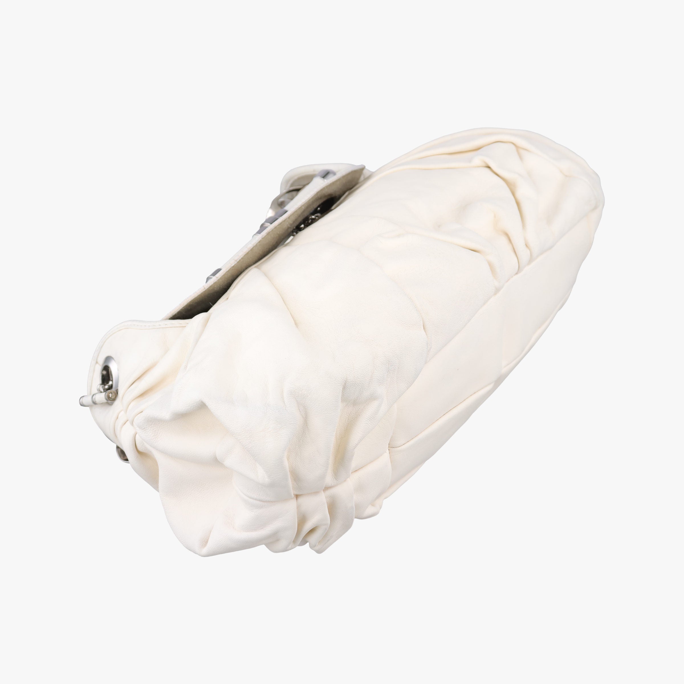 Pre-owned Christian Dior Jazz Club White leather  shoulderbag | stylenewstar