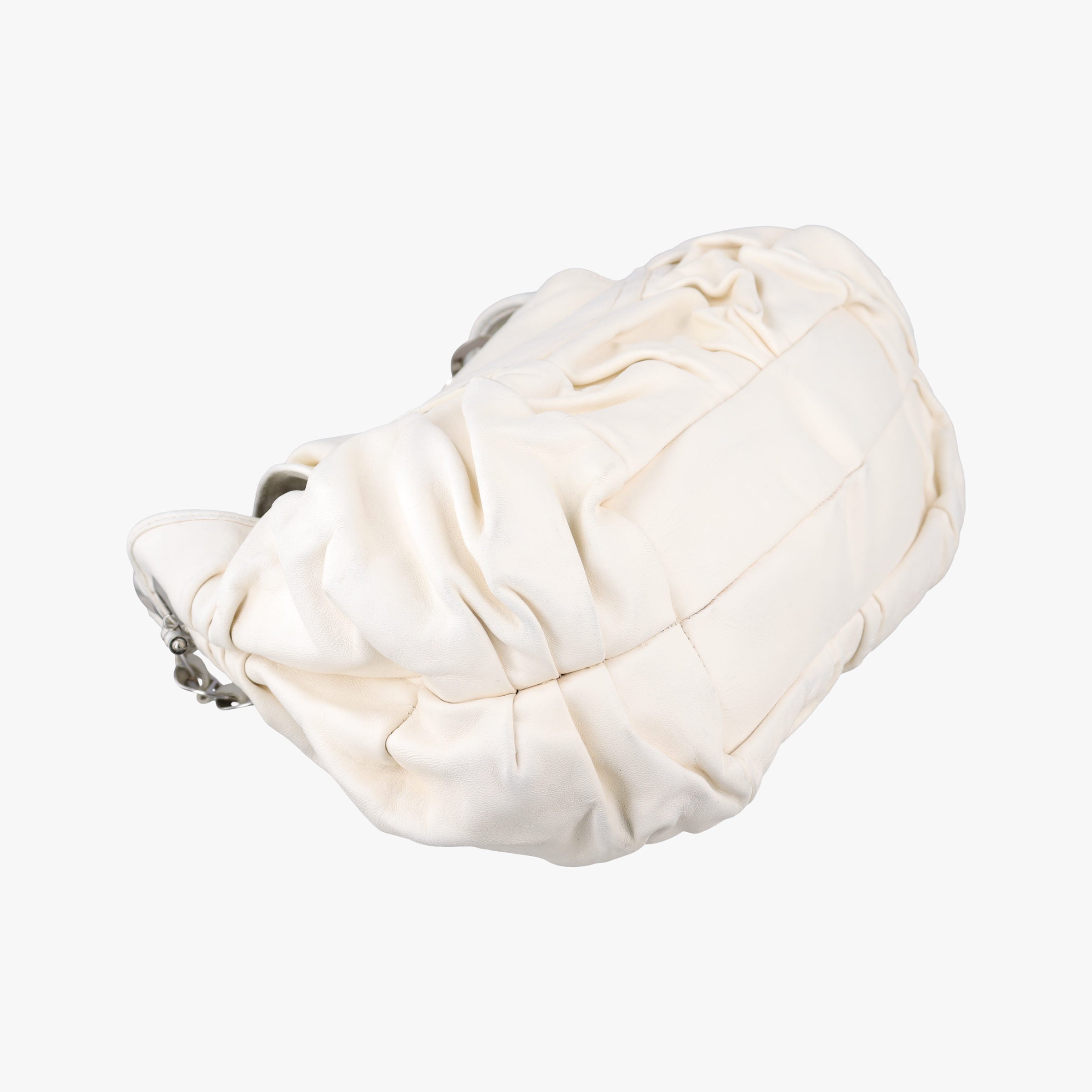 Pre-owned Christian Dior Jazz Club White leather  shoulderbag | stylenewstar