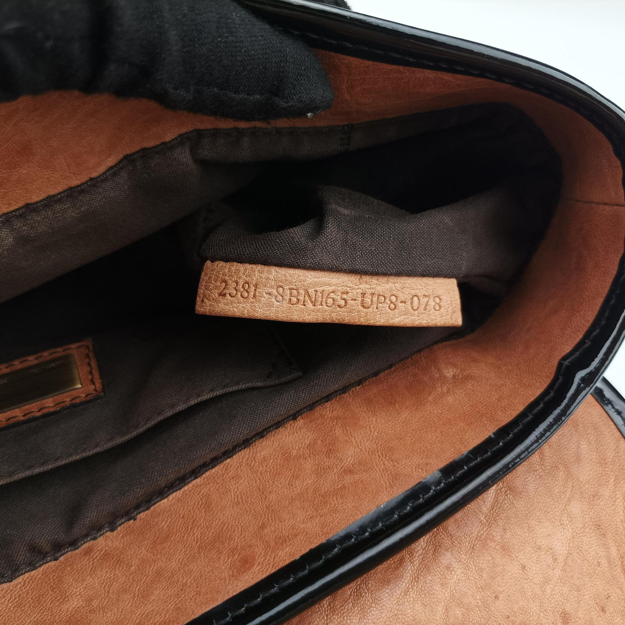 Secondhand Fendi B Bag Black×Brown Leather×patent 8BN165 shoulderbag | stylenewstar