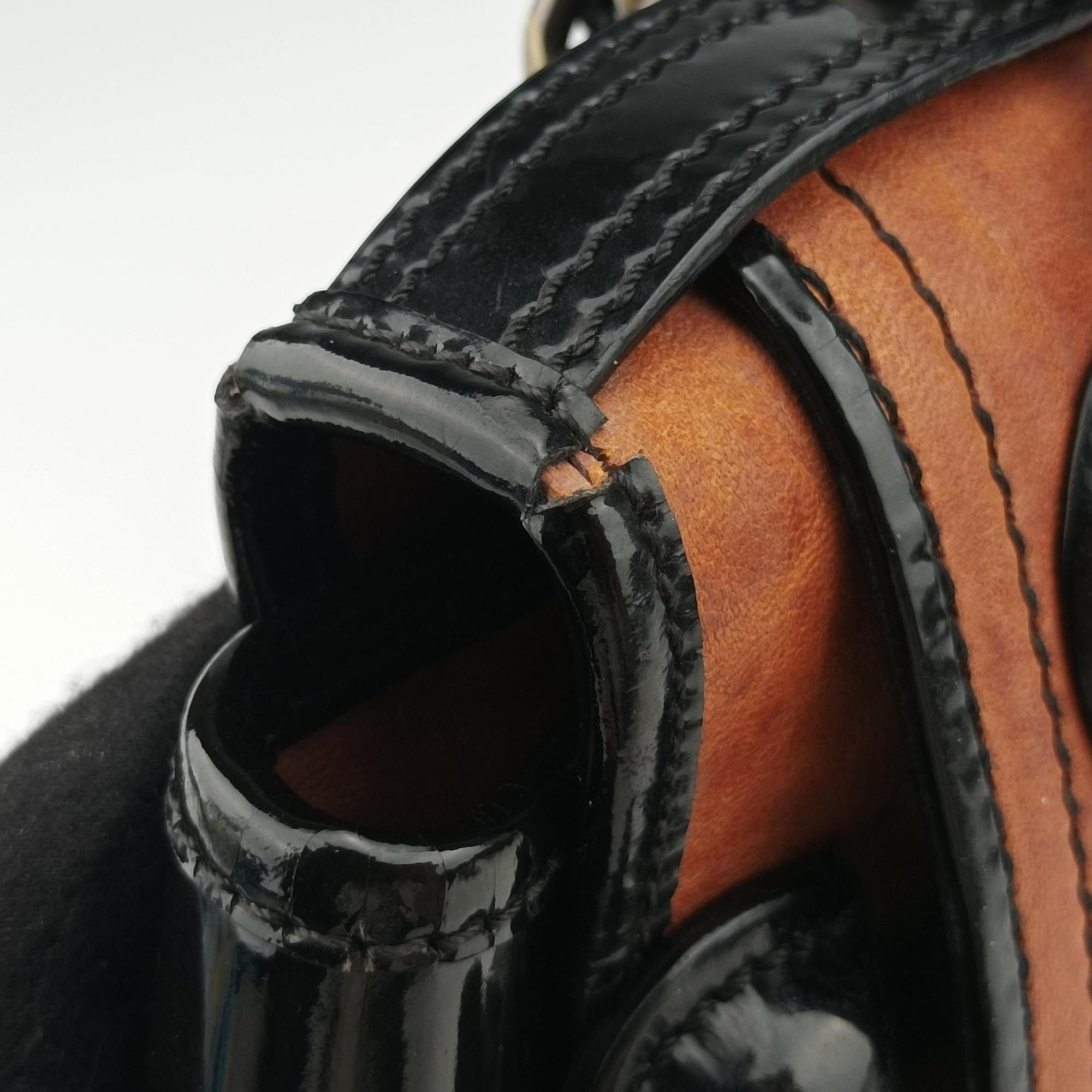 Secondhand Fendi B Bag Black×Brown Leather×patent 8BN165 shoulderbag | stylenewstar
