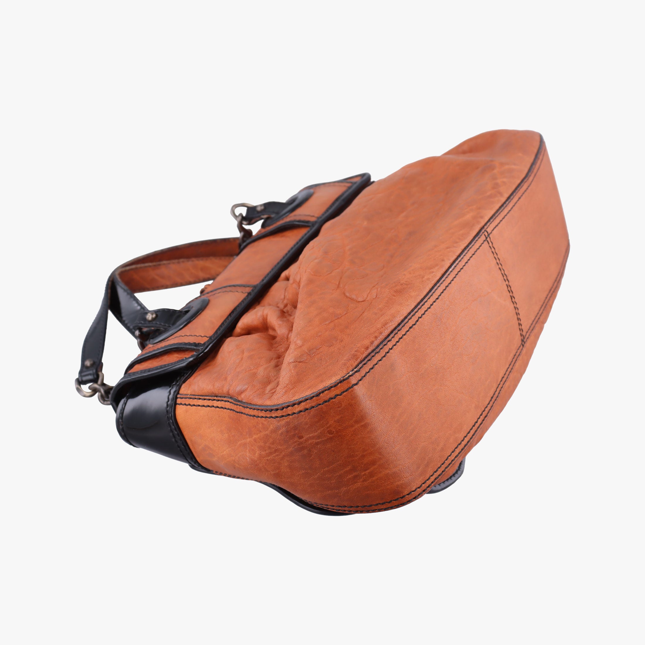 Secondhand Fendi B Bag Black×Brown Leather×patent 8BN165 shoulderbag | stylenewstar