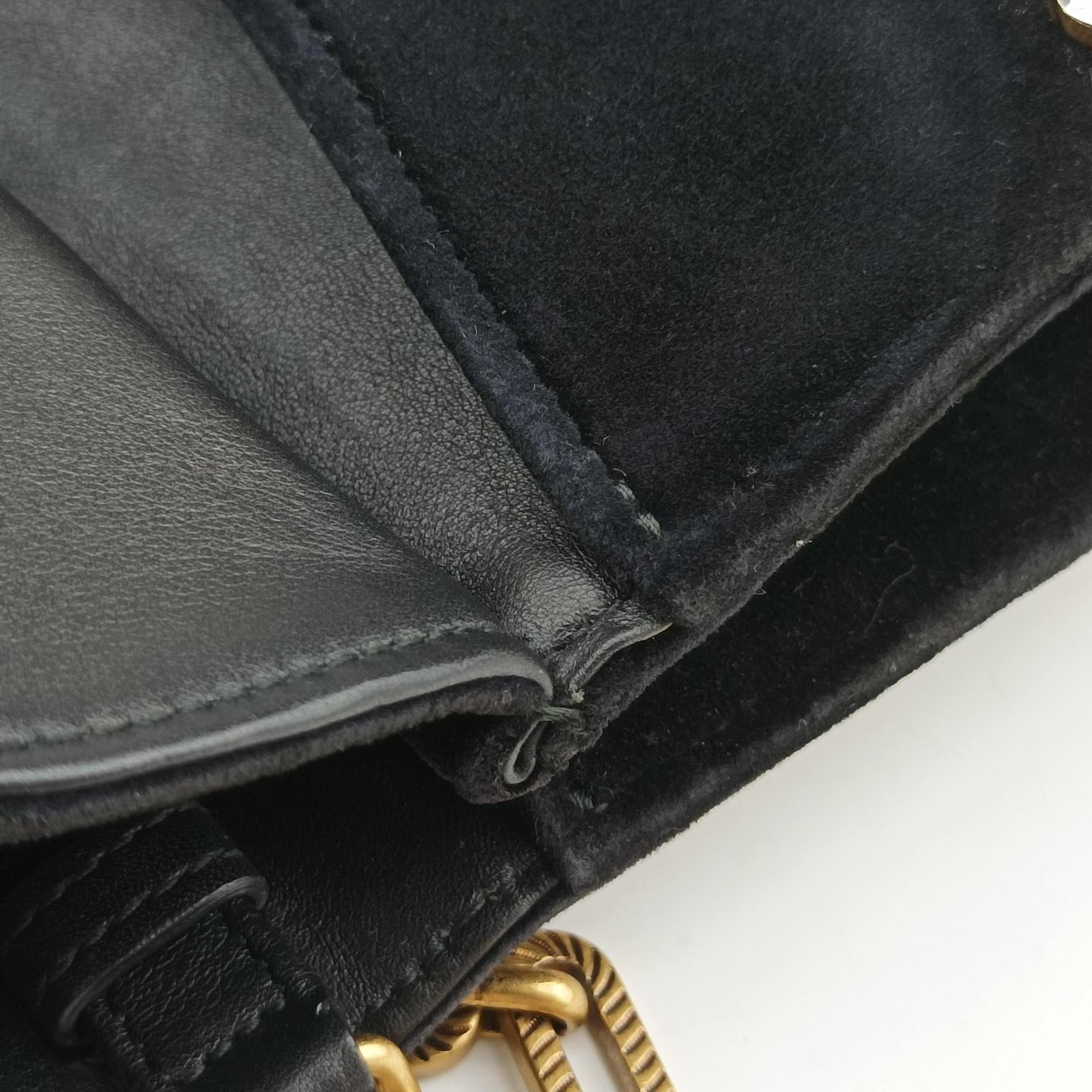 Vintage Gucci Broadway Black velour 489218 shoulderbag | stylenewstar