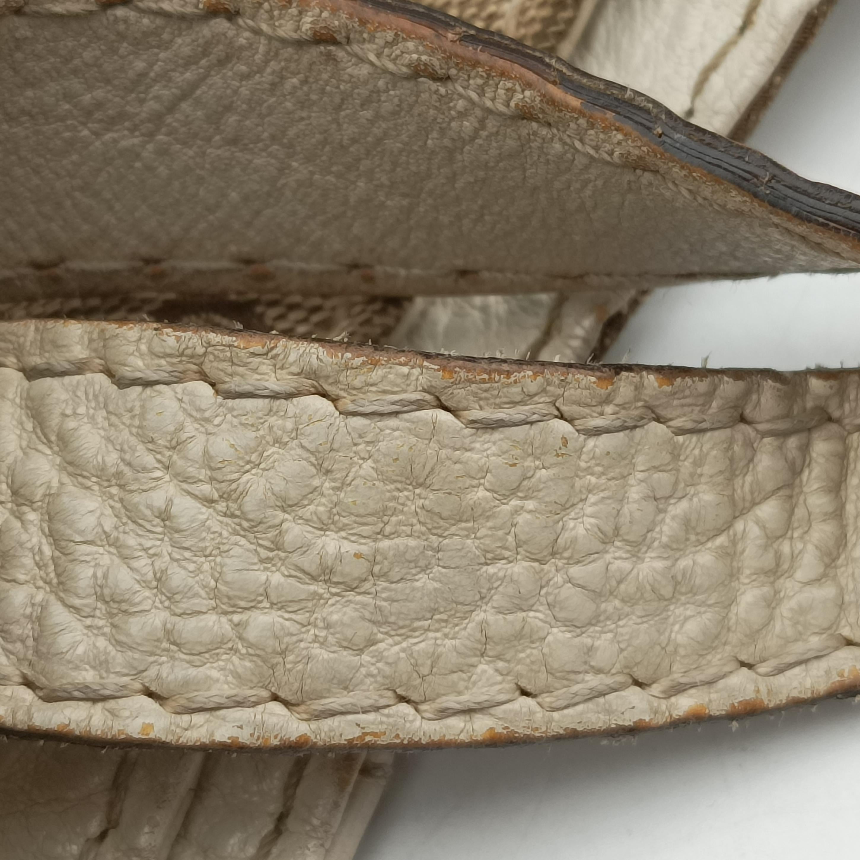 Pre-owned Gucci Charlotte Hobo Brown×White canvas×leather 203504 shoulderbag | stylenewstar