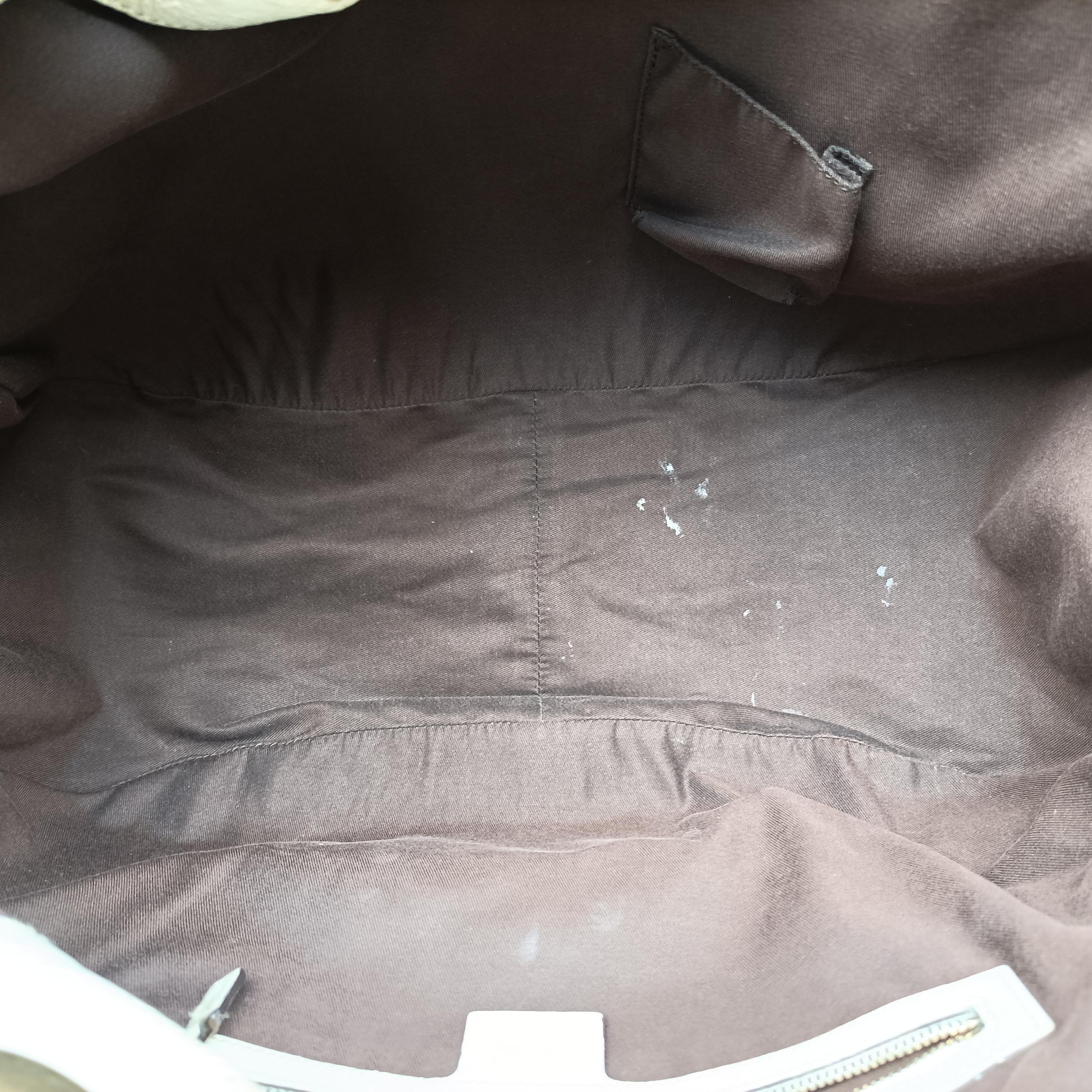 Pre-owned Gucci Charlotte Hobo Brown×White canvas×leather 203504 shoulderbag | stylenewstar