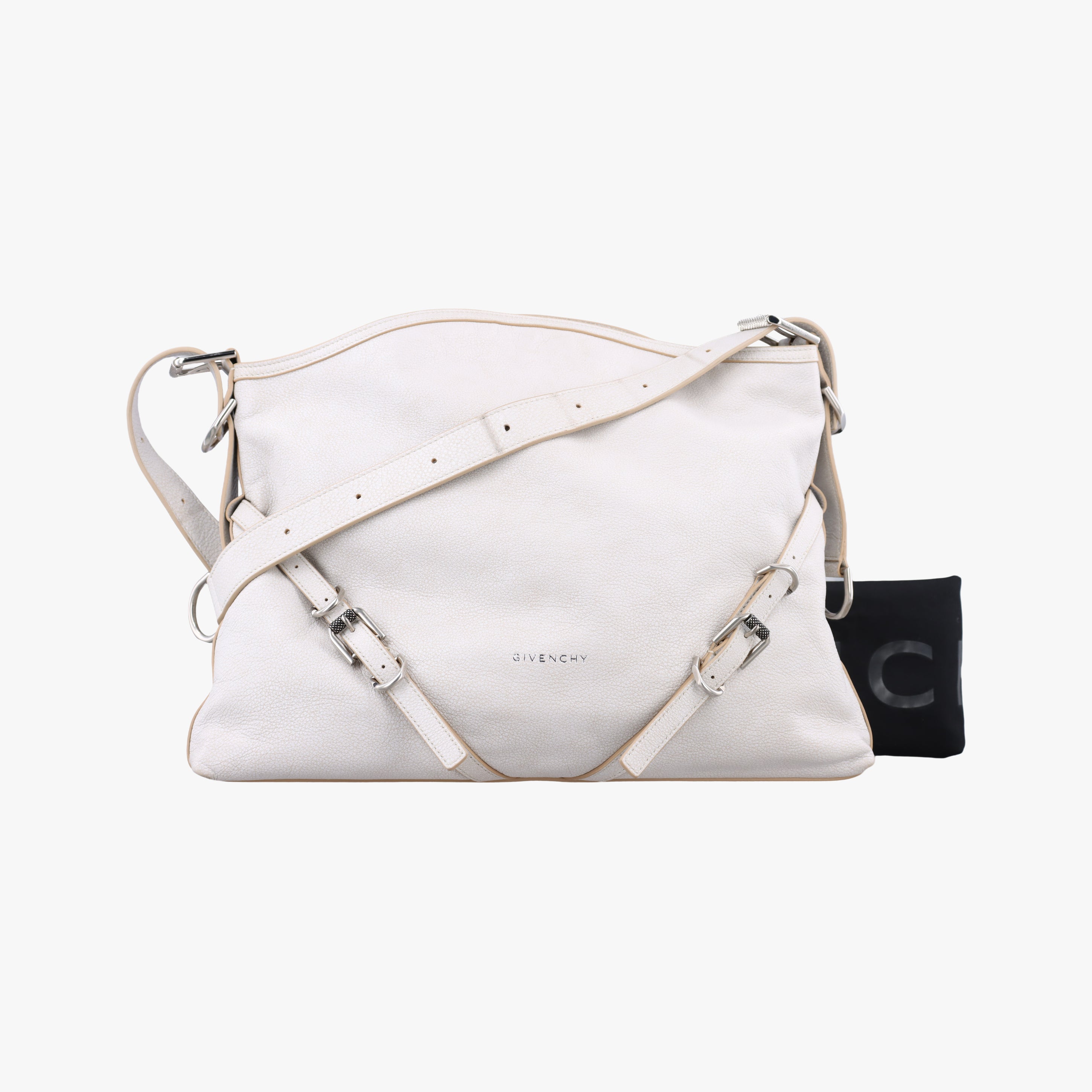 Vintage Givenchy Voyou Medium White Leather  shoulderbag | stylenewstar