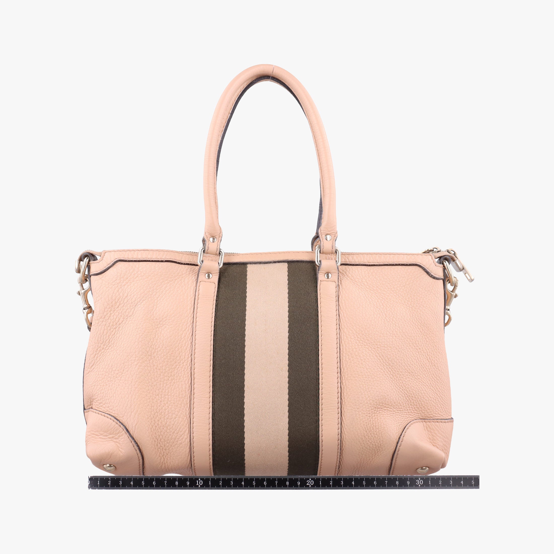 Pre-owned Gucci Vintage Web Beige x khaki Leather 257341 shoulderbag | stylenewstar