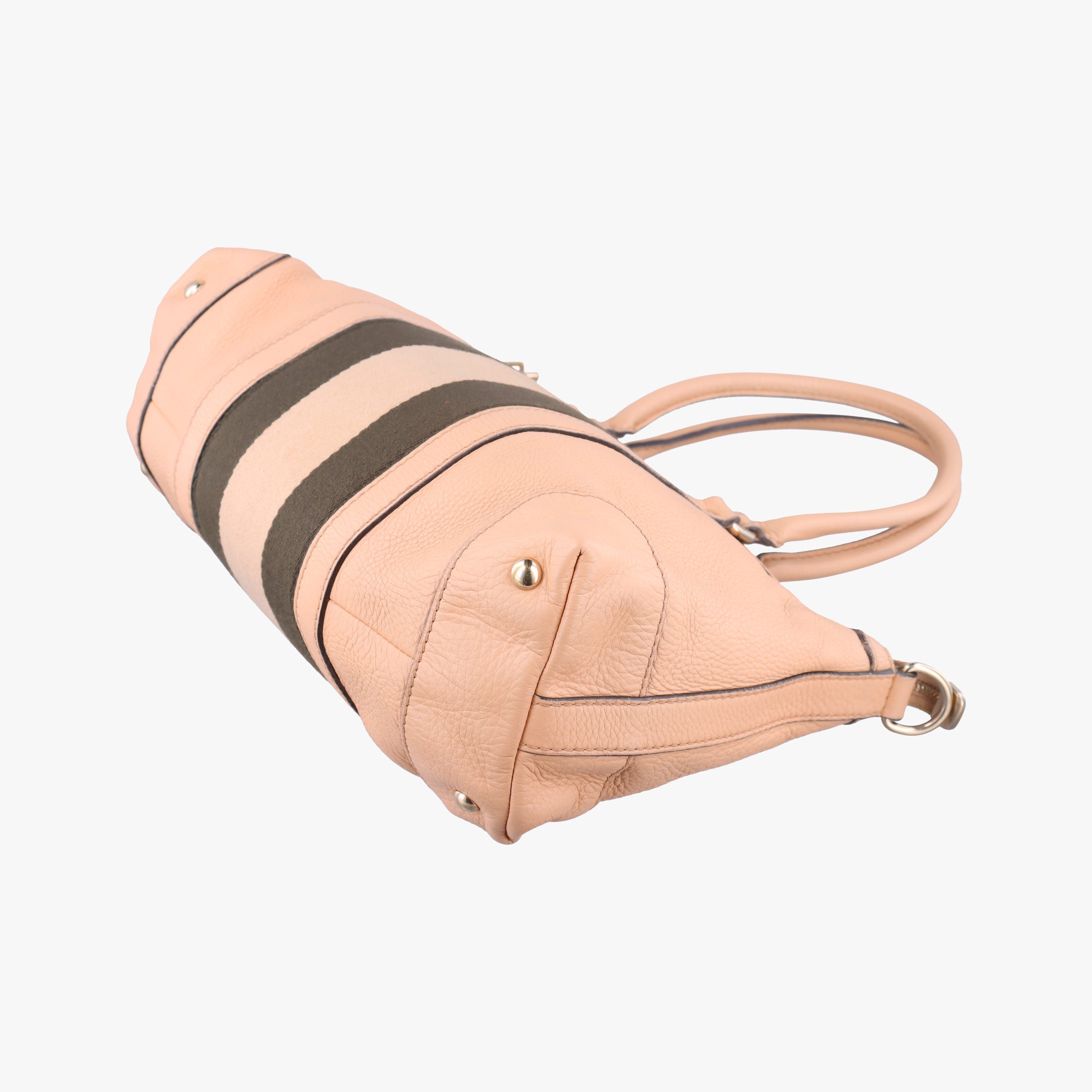 Pre-owned Gucci Vintage Web Beige x khaki Leather 257341 shoulderbag | stylenewstar