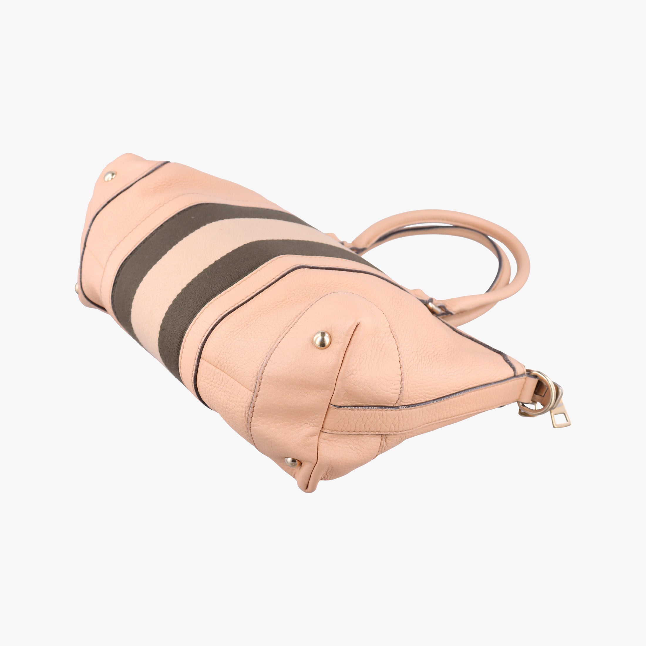 Pre-owned Gucci Vintage Web Beige x khaki Leather 257341 shoulderbag | stylenewstar