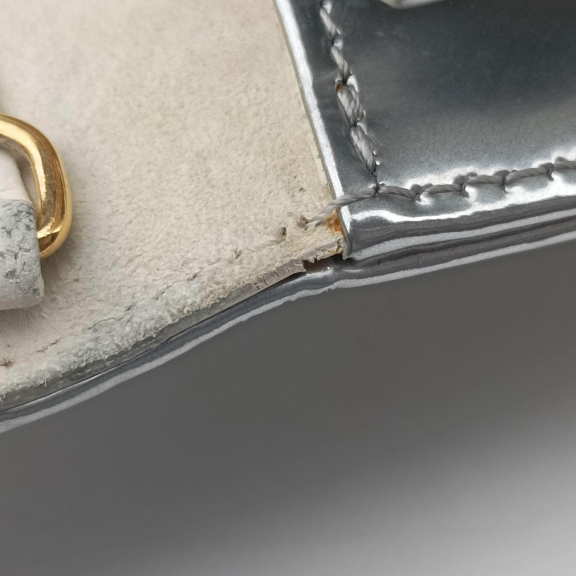 Pre-owned Christian Dior Diorama Silver Patent  shoulderbag | stylenewstar