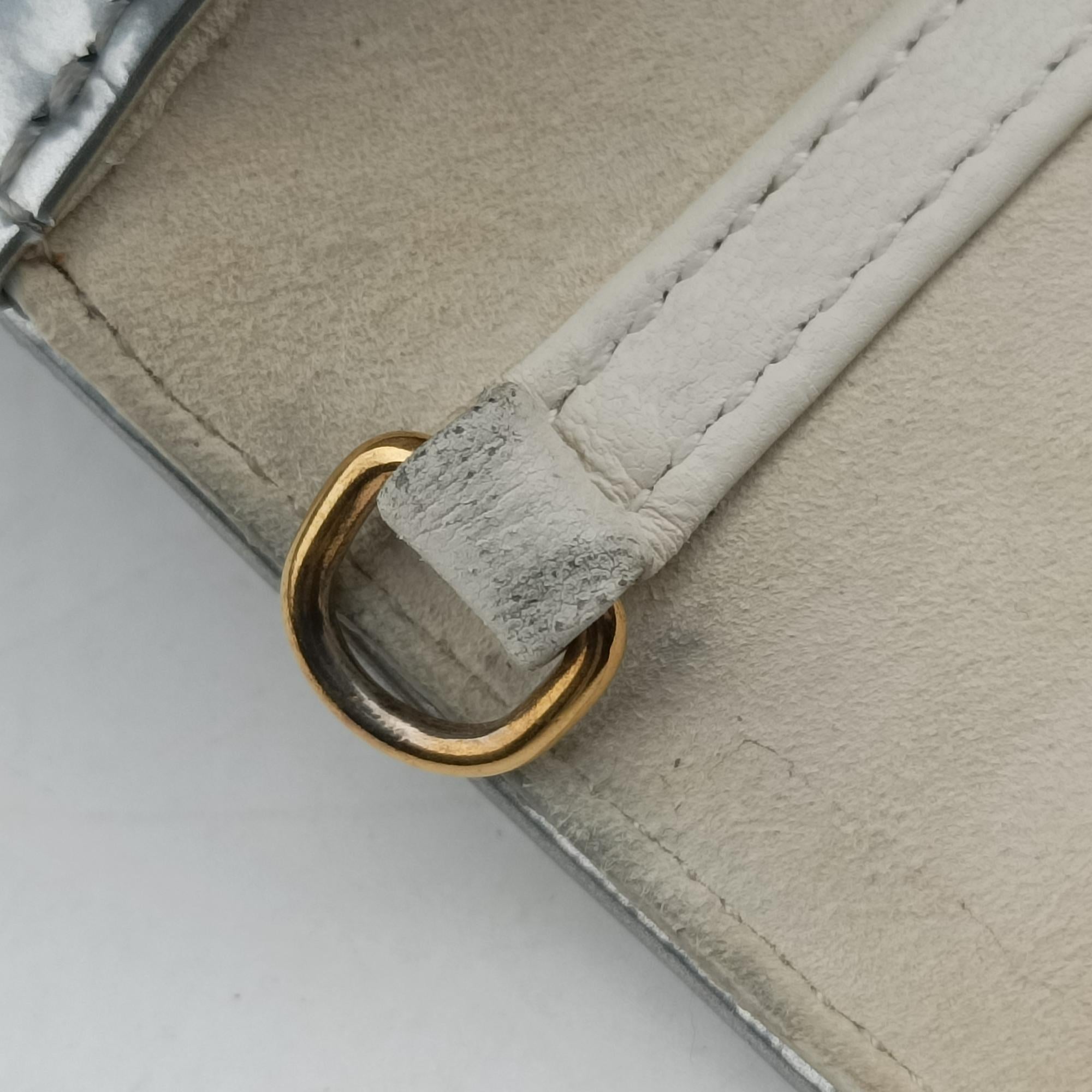 Pre-owned Christian Dior Diorama Silver Patent  shoulderbag | stylenewstar