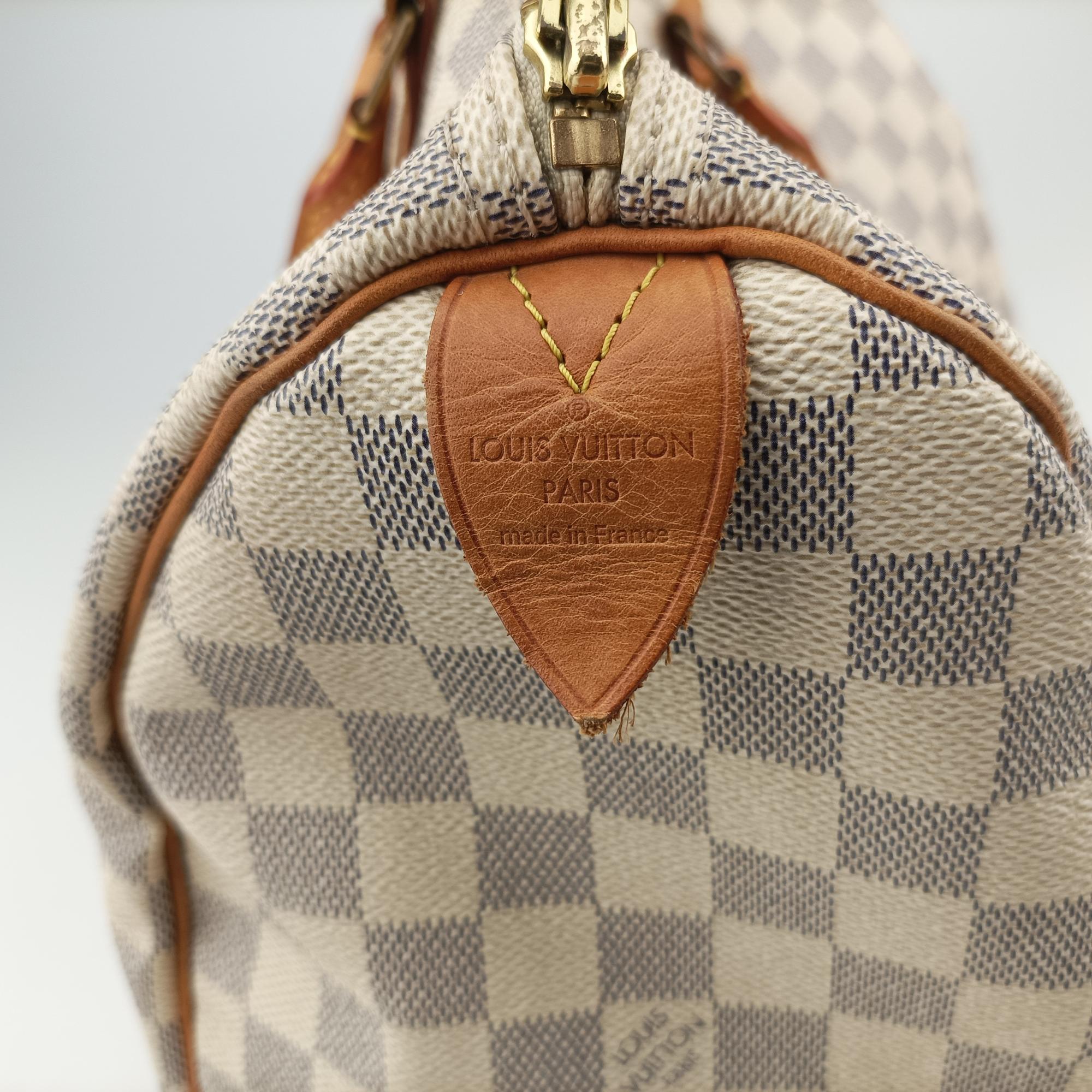 Pre-owned Louis Vuitton Speedy 35 Azur Damier Canvas N41535 handbag | stylenewstar