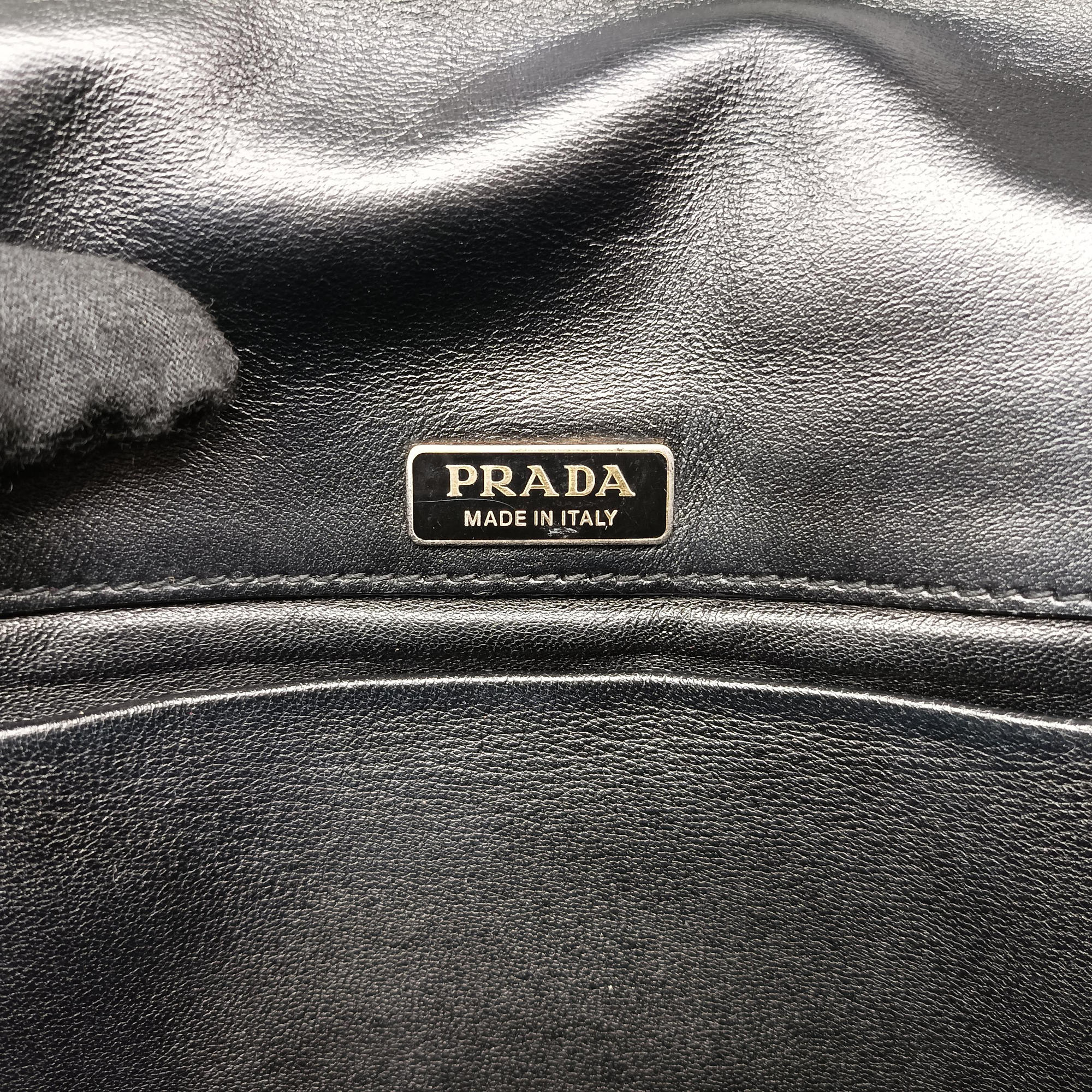 Pre-owned Prada CITY CALF Brown velour 1BD039 shoulderbag | stylenewstar