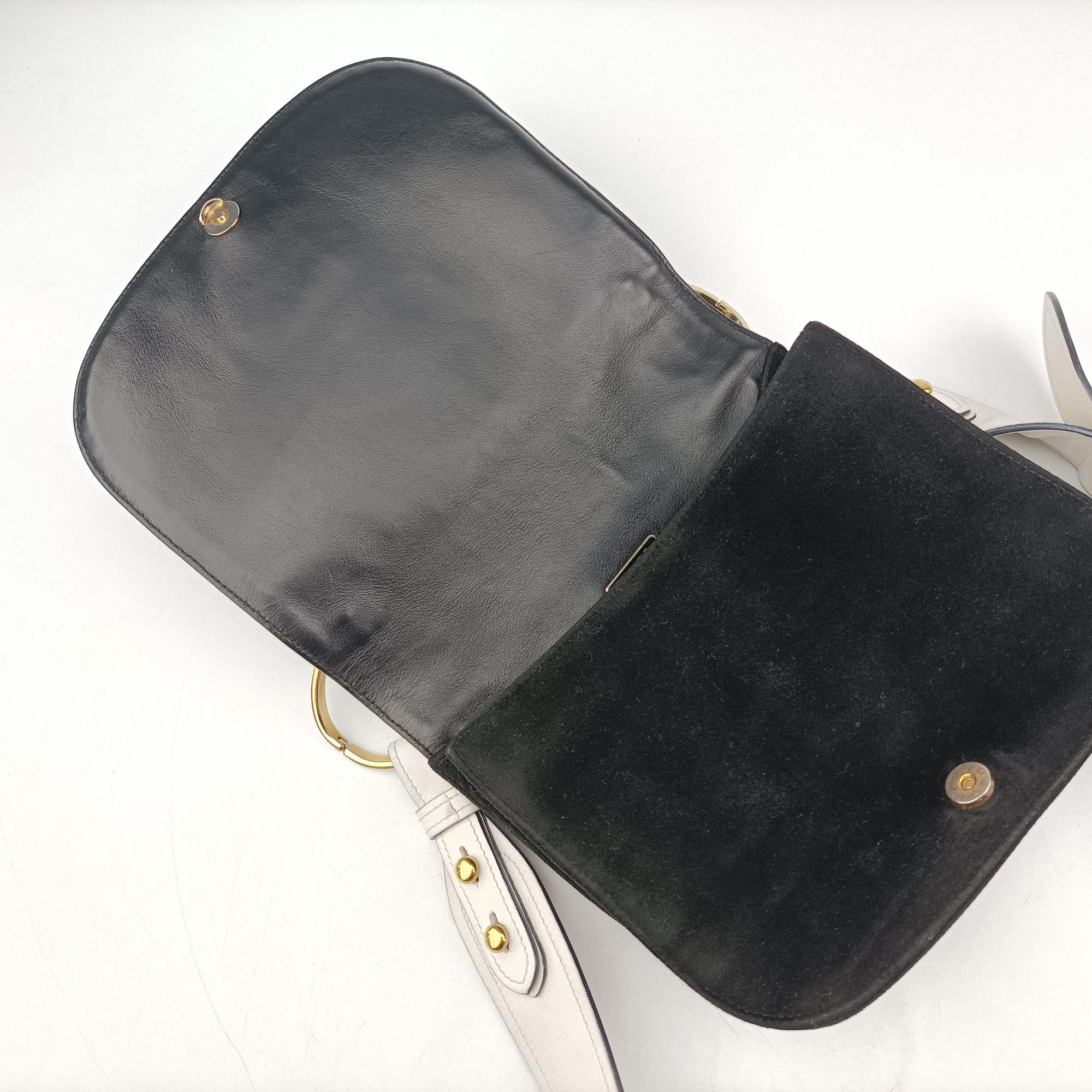 Pre-owned Prada CITY CALF Brown velour 1BD039 shoulderbag | stylenewstar