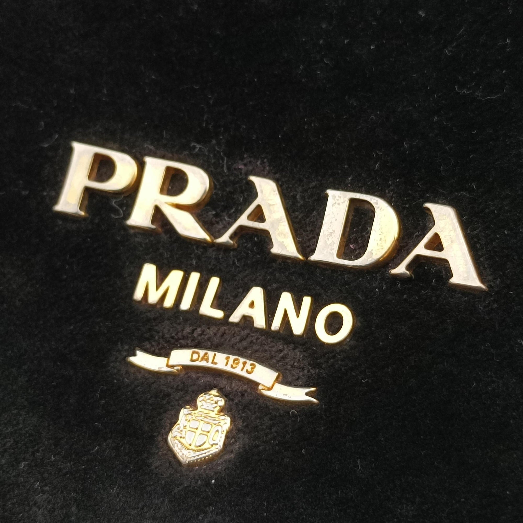 Pre-owned Prada CITY CALF Brown velour 1BD039 shoulderbag | stylenewstar