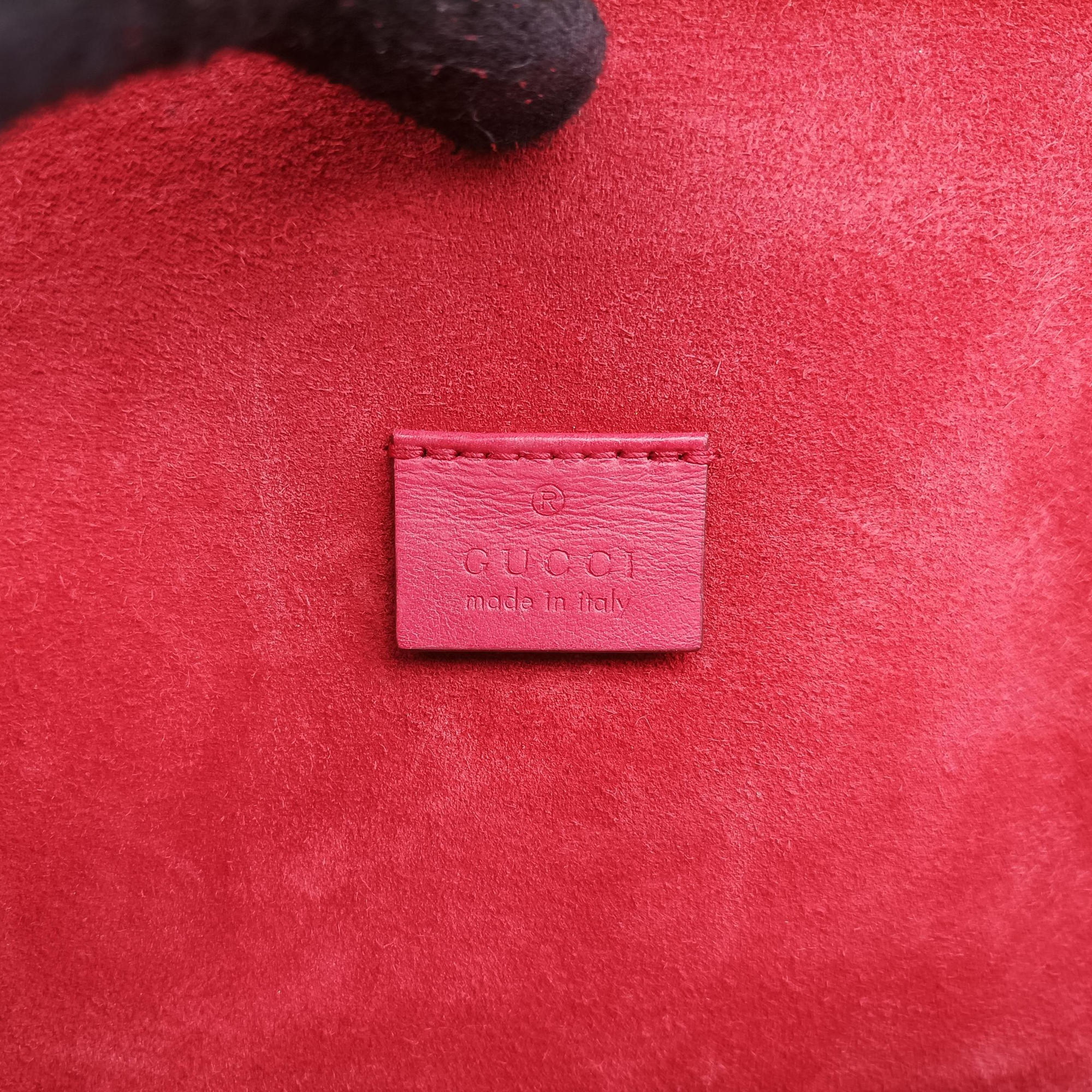 Pre-owned Gucci Dionysus beige×red PVC coated canvas×suede 400249 shoulderbag | stylenewstar