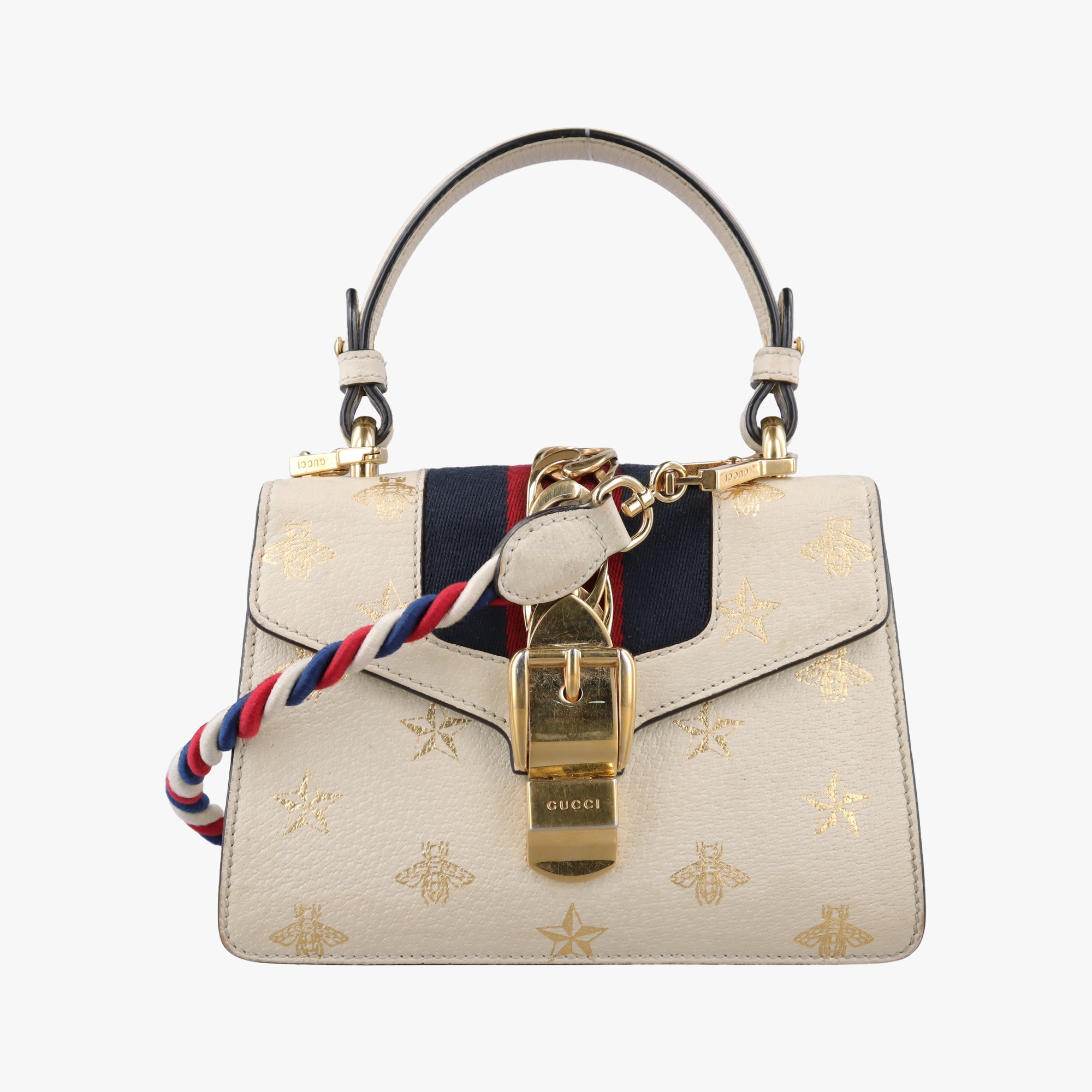 Pre-owned Gucci Sylvie White Leather 470270 shoulderbag | stylenewstar