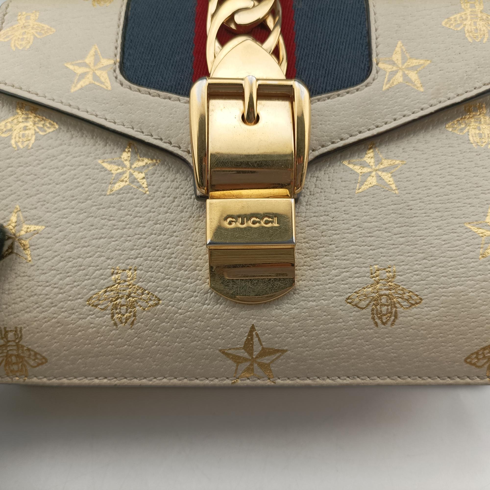Pre-owned Gucci Sylvie White Leather 470270 shoulderbag | stylenewstar