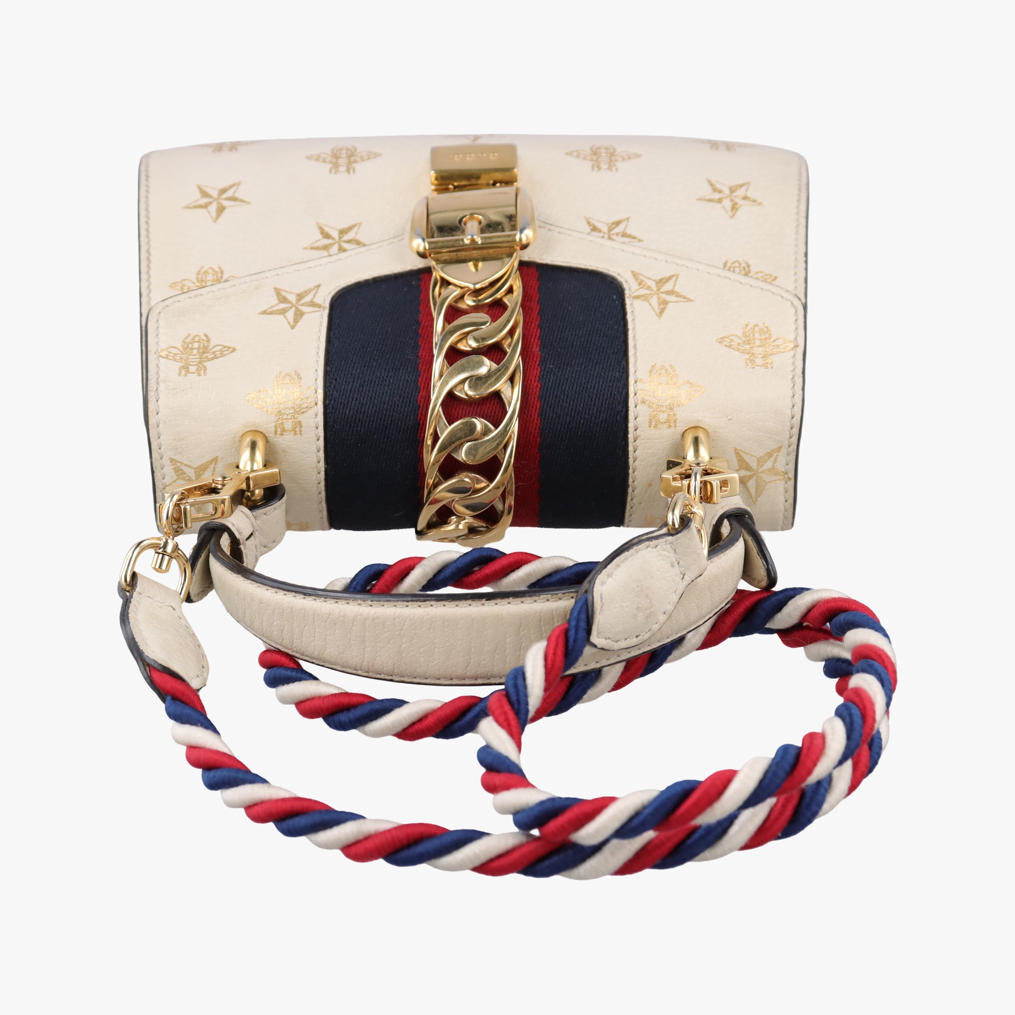 Pre-owned Gucci Sylvie White Leather 470270 shoulderbag | stylenewstar