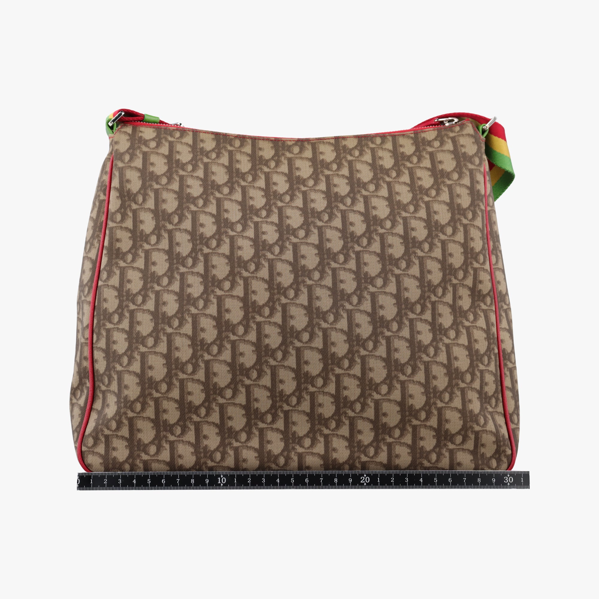 Vintage Christian Dior Rasta beige×Multicolour PVC coated canvas  shoulderbag | stylenewstar