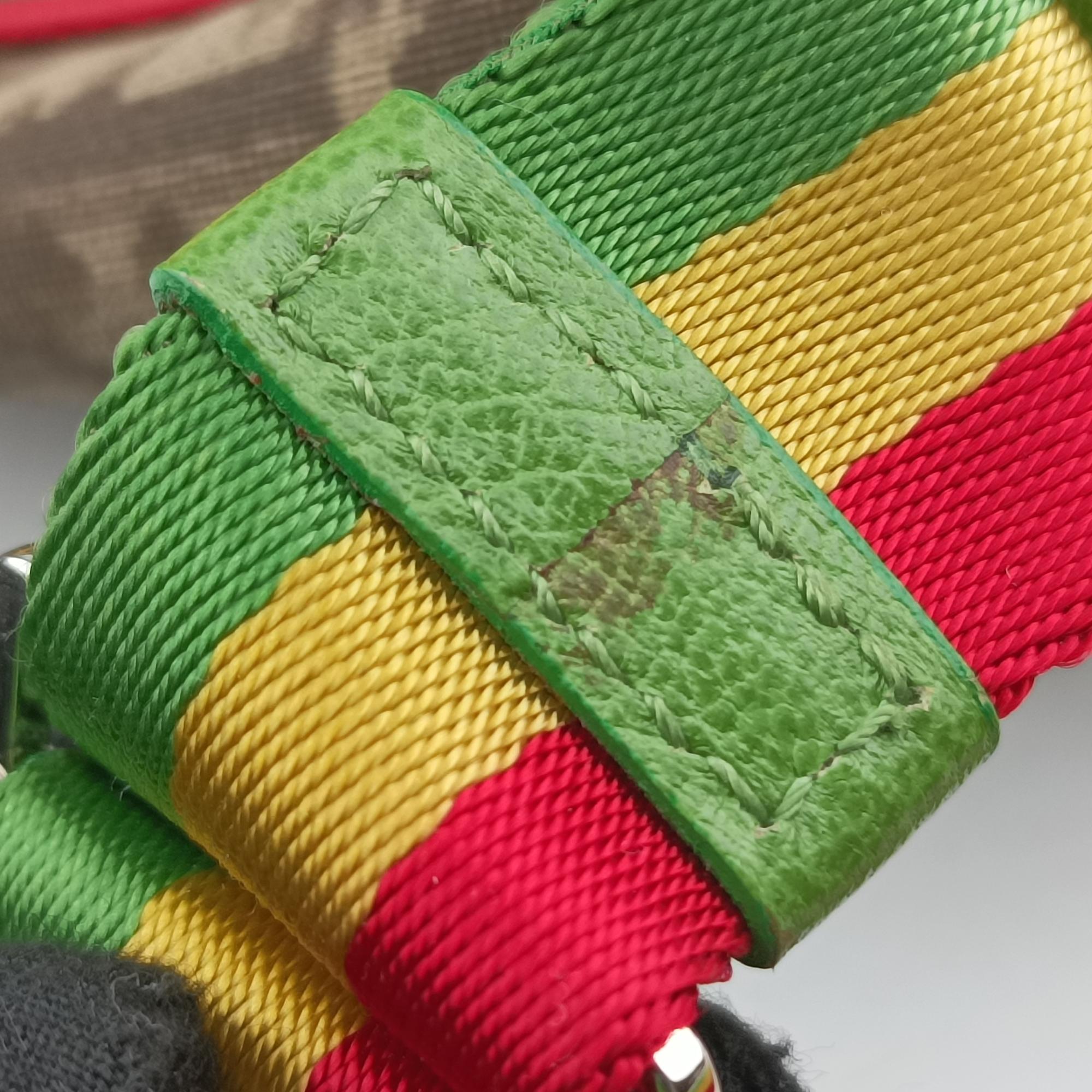 Vintage Christian Dior Rasta beige×Multicolour PVC coated canvas  shoulderbag | stylenewstar