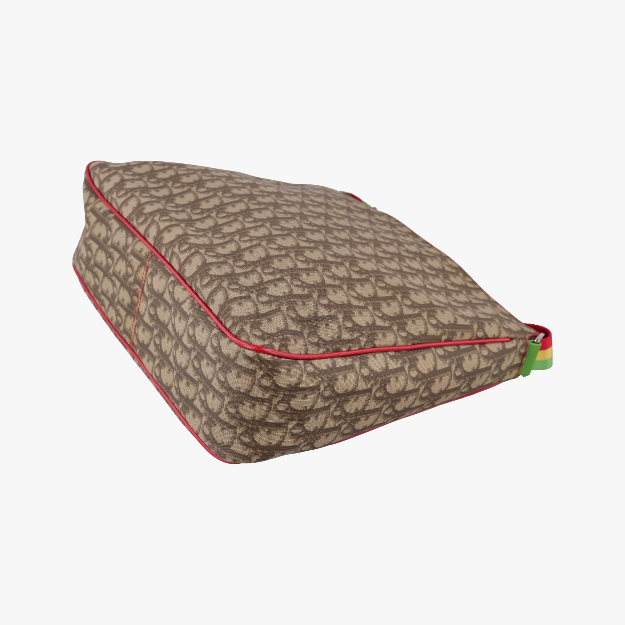 Vintage Christian Dior Rasta beige×Multicolour PVC coated canvas  shoulderbag | stylenewstar