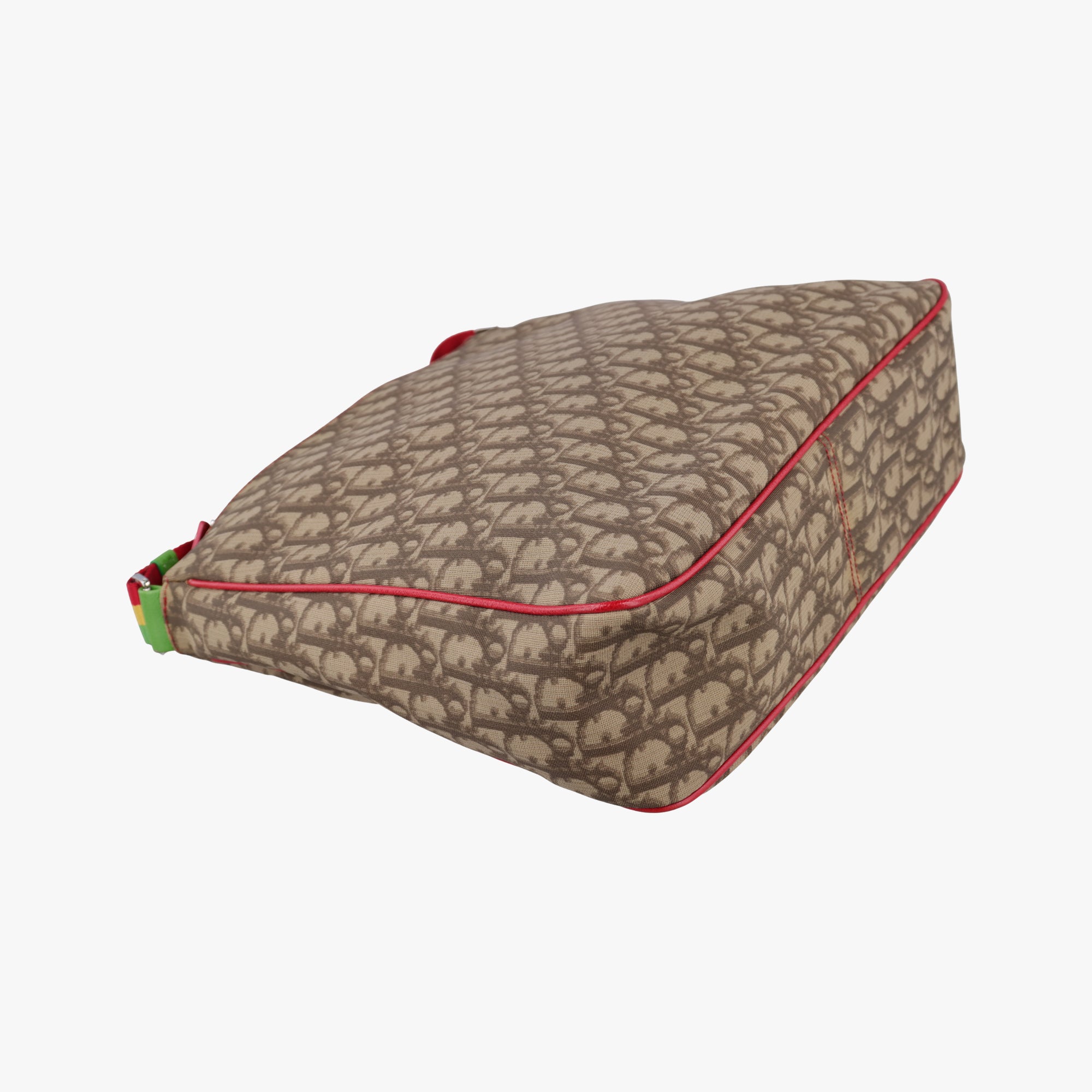 Vintage Christian Dior Rasta beige×Multicolour PVC coated canvas  shoulderbag | stylenewstar