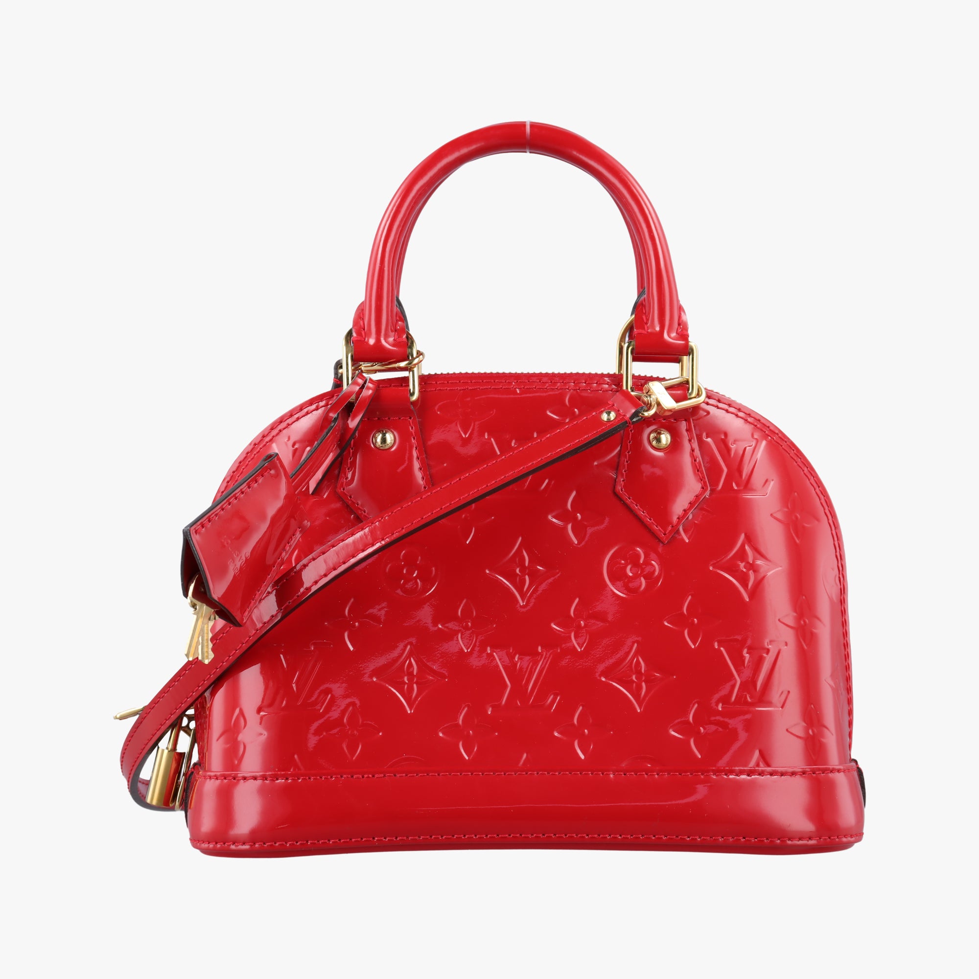 Secondhand Louis Vuitton Alma BB pomme d'amour Vernis M91606 shoulderbag | stylenewstar