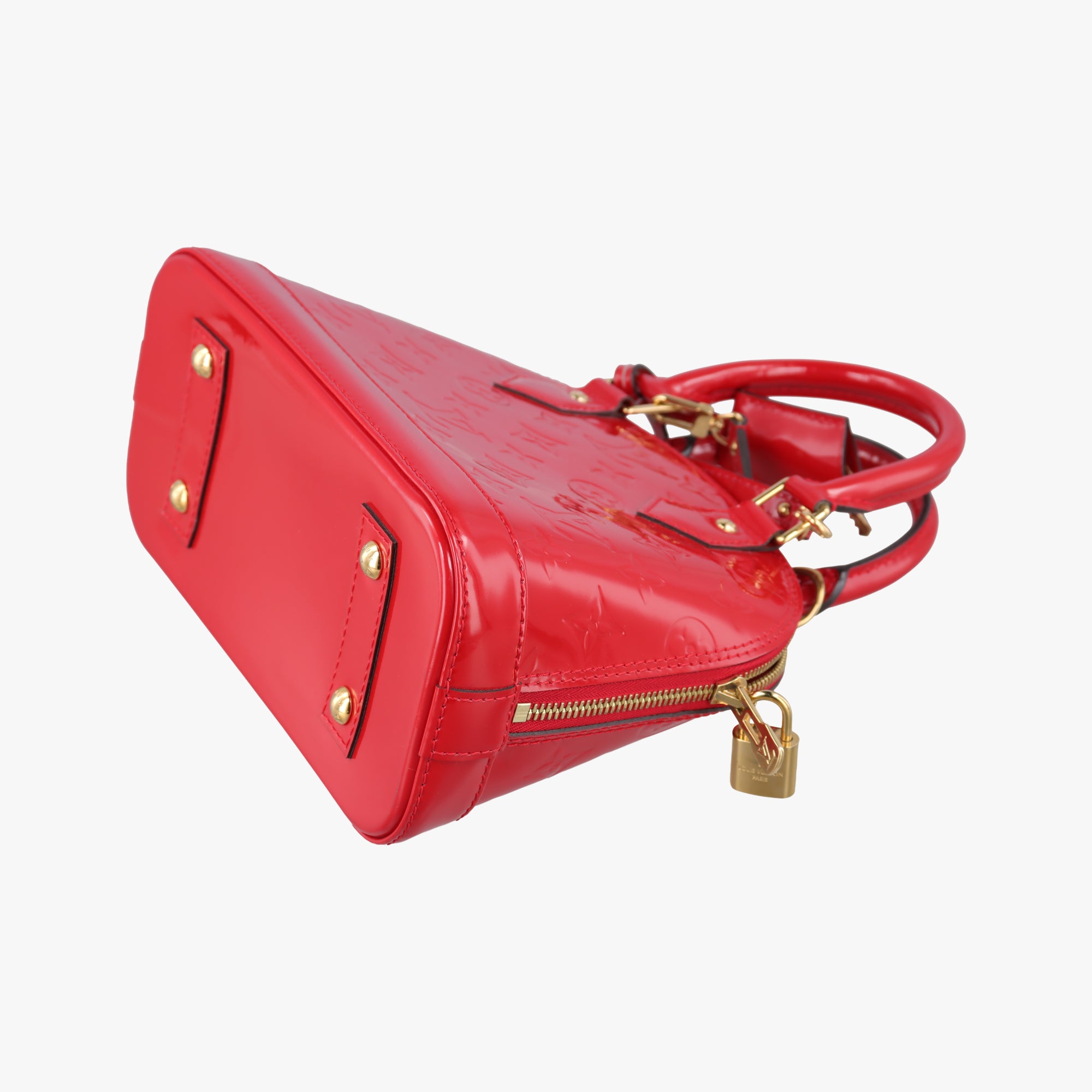 Secondhand Louis Vuitton Alma BB pomme d'amour Vernis M91606 shoulderbag | stylenewstar
