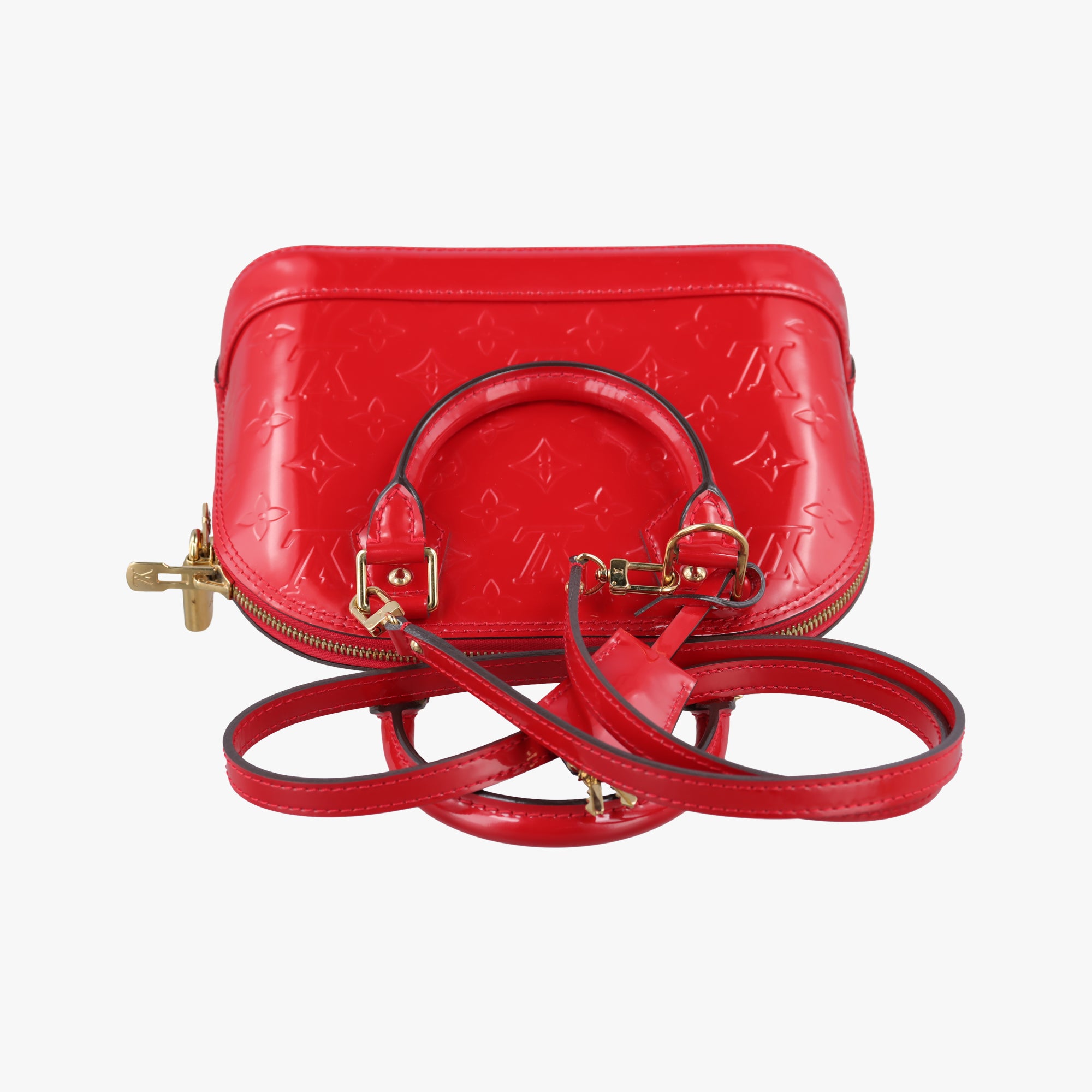 Secondhand Louis Vuitton Alma BB pomme d'amour Vernis M91606 shoulderbag | stylenewstar