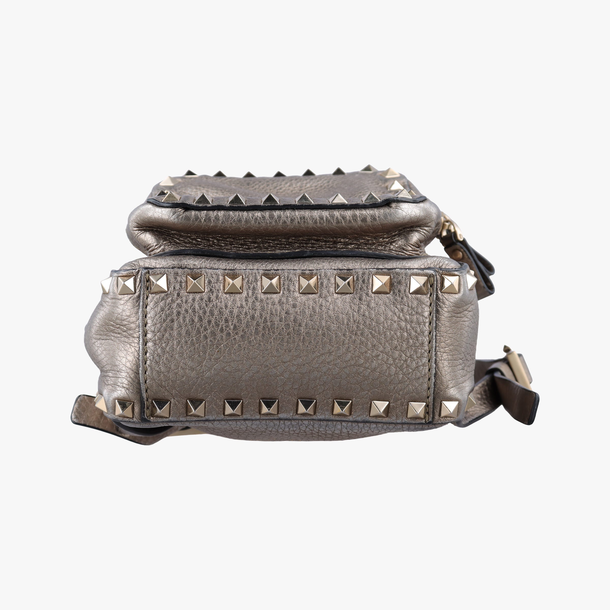 Pre-owned Valentino Rockstud gold Leather  backpack/rucksack | stylenewstar