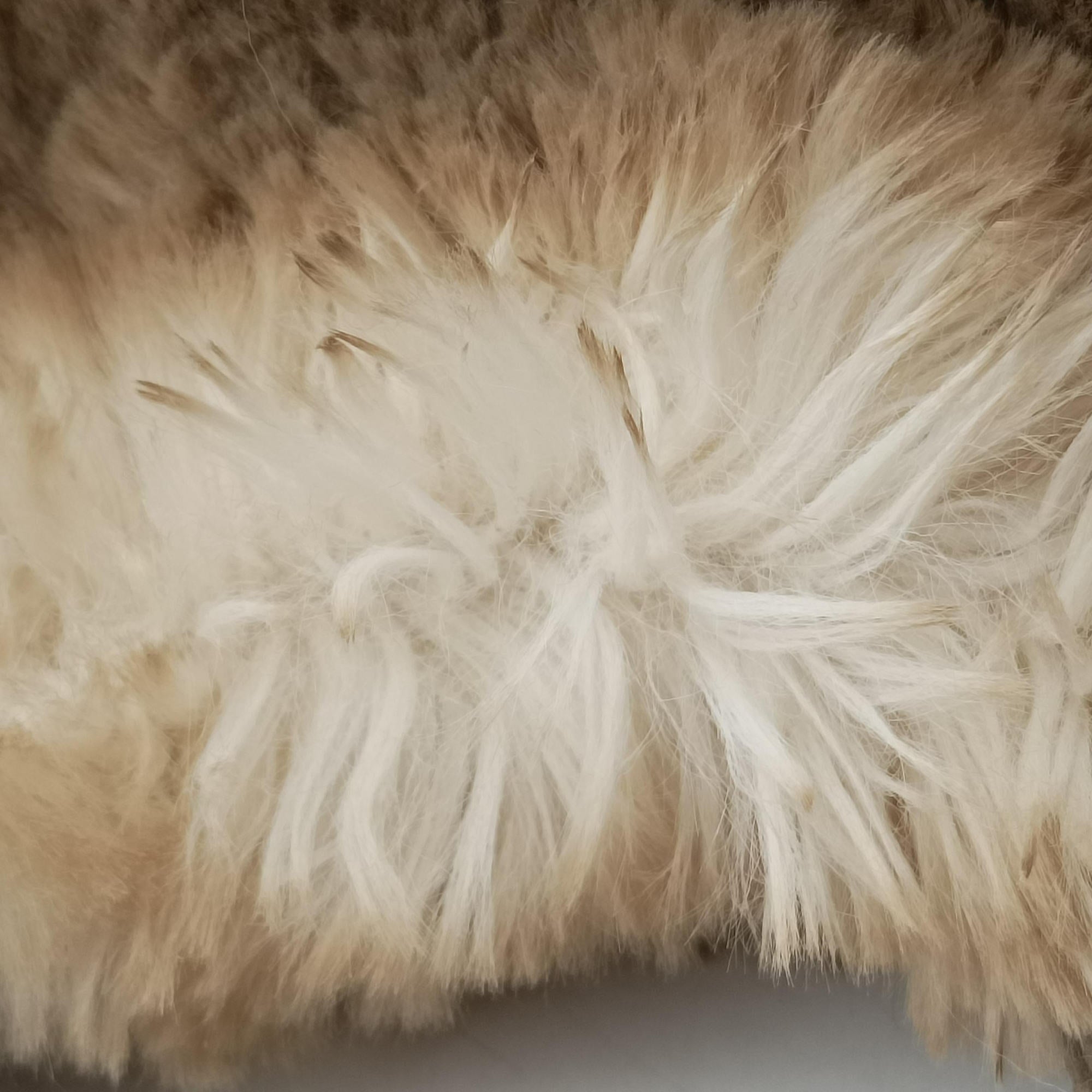 Pre-owned Prada Canapa Ecolapin Beige fur  handbag | stylenewstar