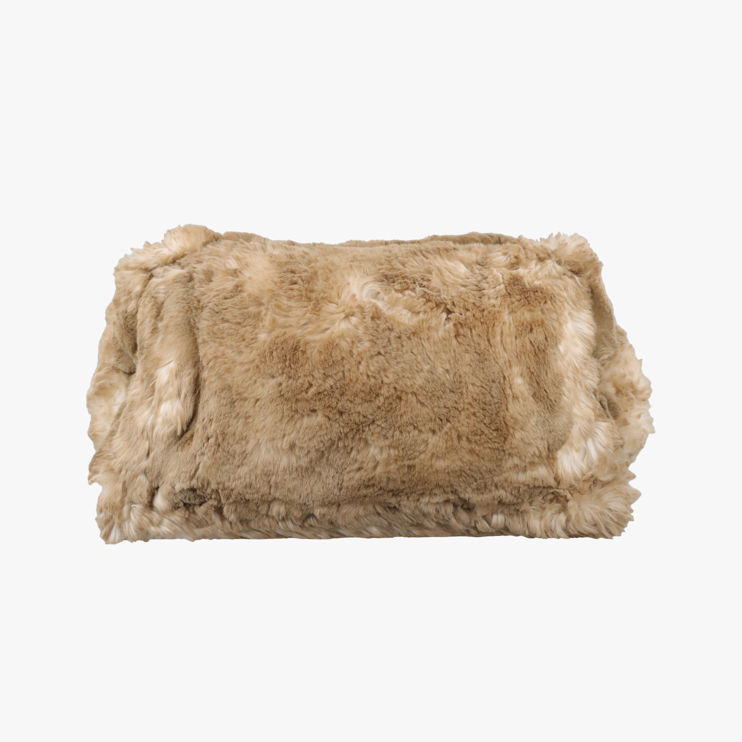 Pre-owned Prada Canapa Ecolapin Beige fur  handbag | stylenewstar