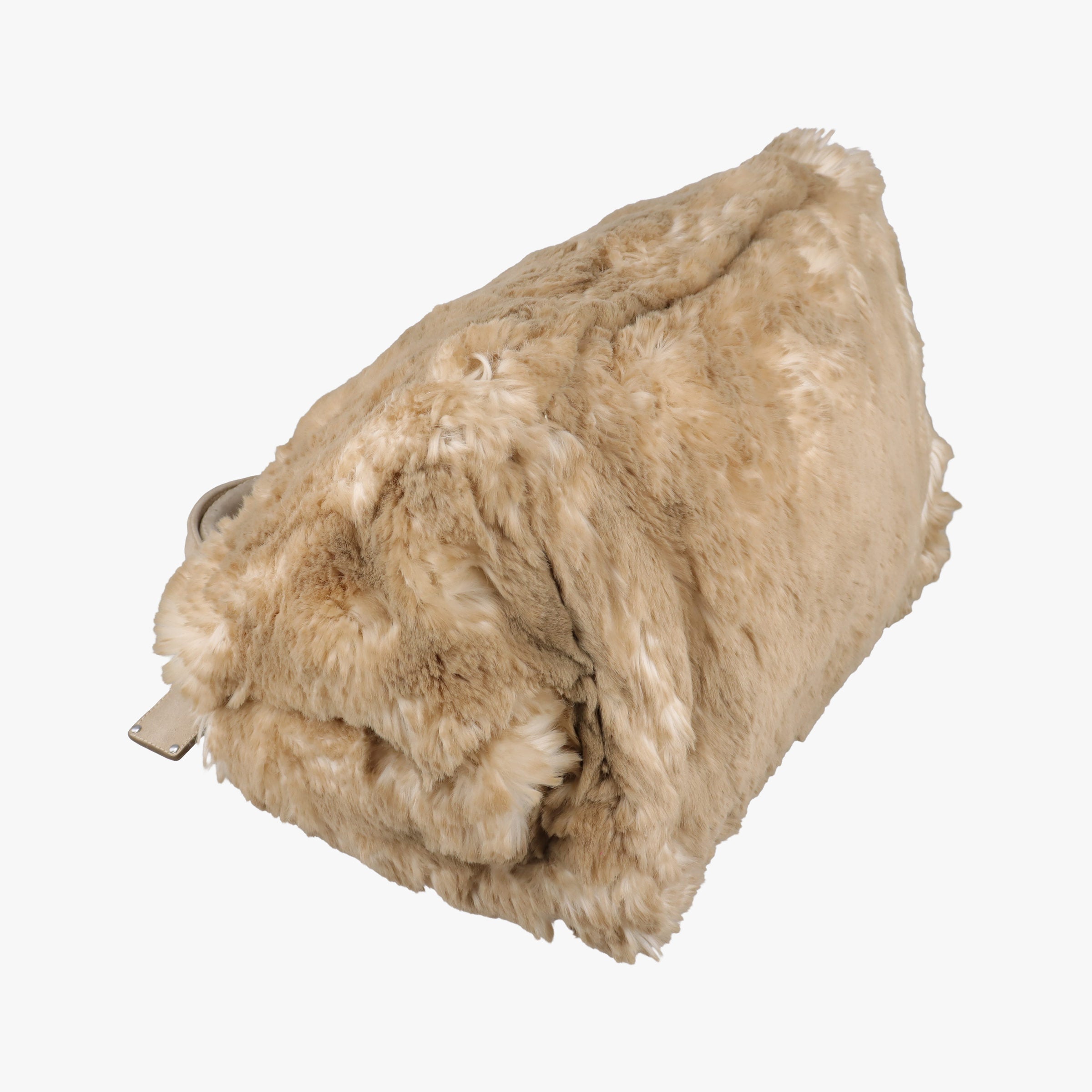Pre-owned Prada Canapa Ecolapin Beige fur  handbag | stylenewstar