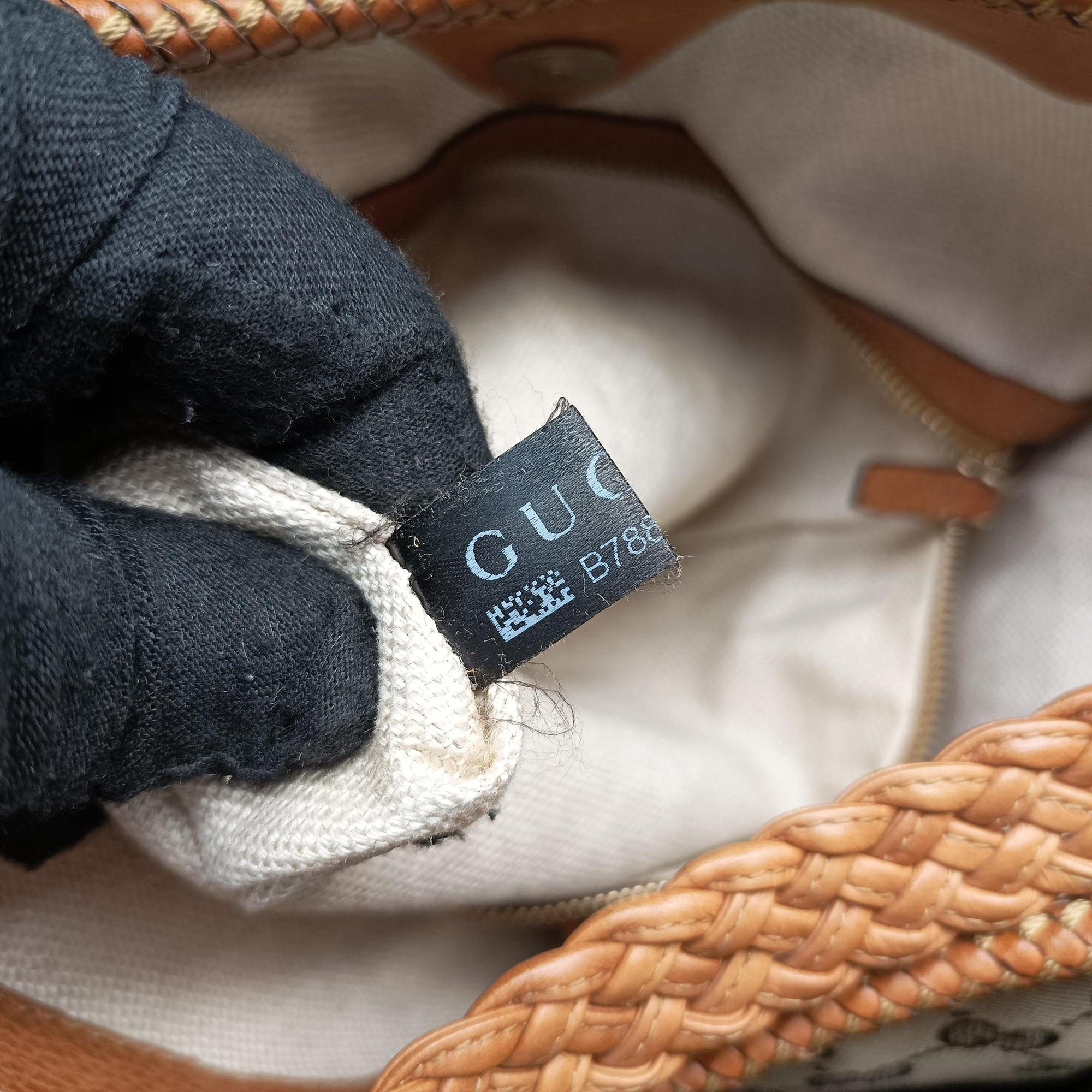 Pre-owned Gucci Marrakech One Brown canvas×leather 257026 shoulderbag | stylenewstar