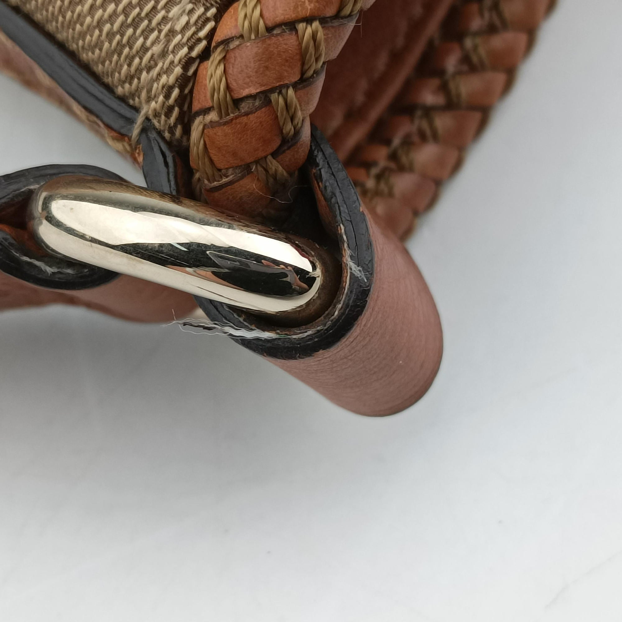 Pre-owned Gucci Marrakech One Brown canvas×leather 257026 shoulderbag | stylenewstar