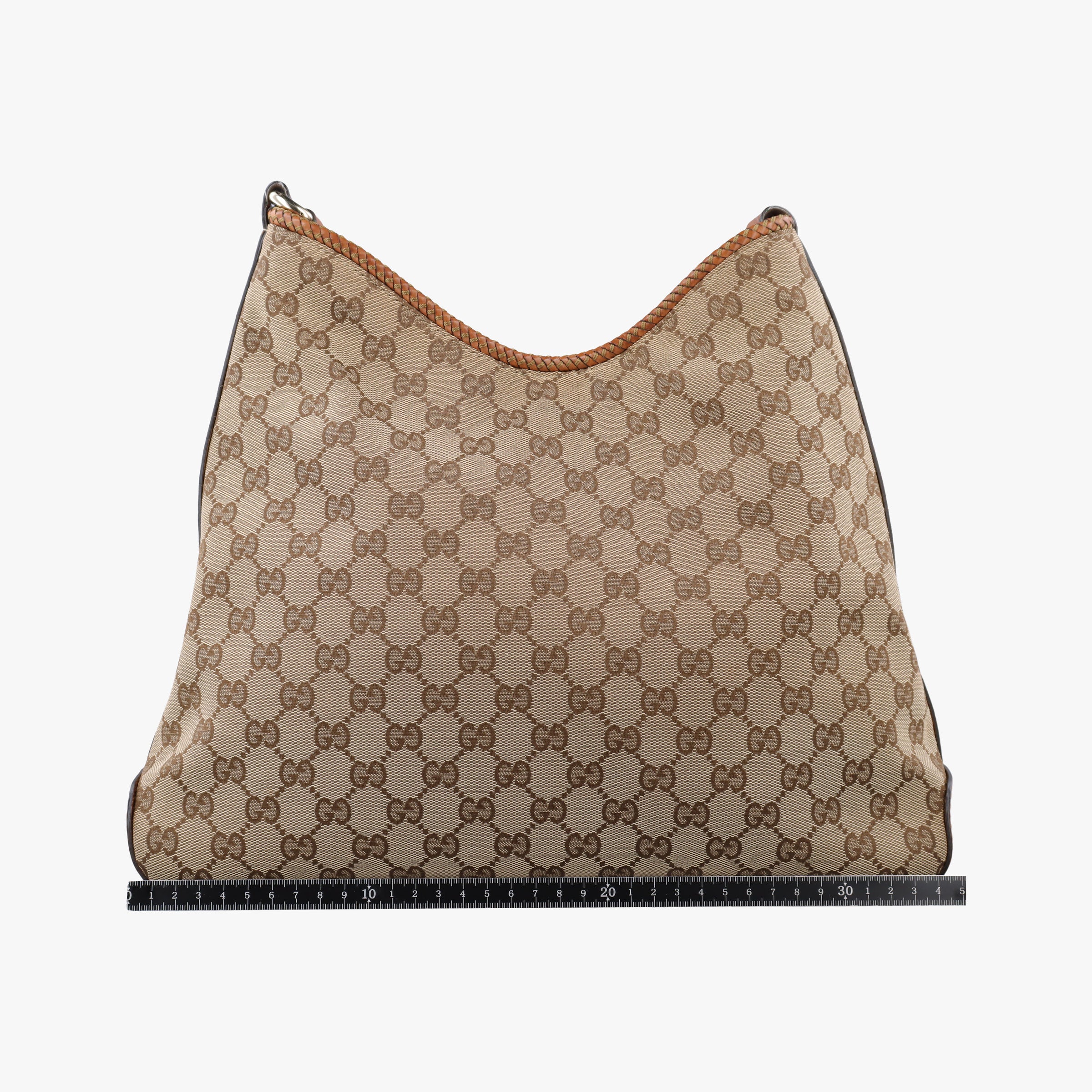 Pre-owned Gucci Marrakech One Brown canvas×leather 257026 shoulderbag | stylenewstar