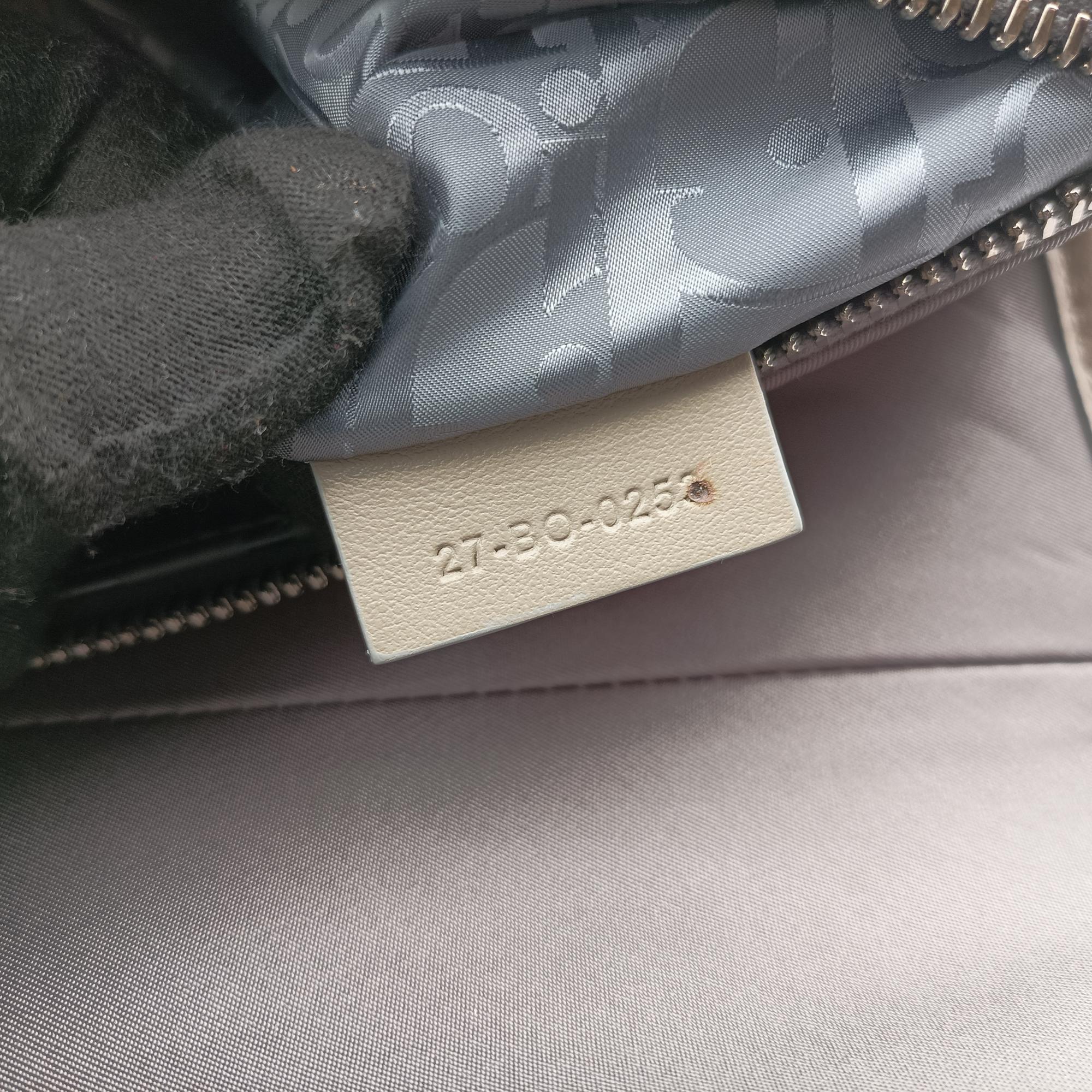 Pre-owned Christian Dior Saddle Cannage Rubber Beige x Gray Nylon× Leather  crossbodybag | stylenewstar