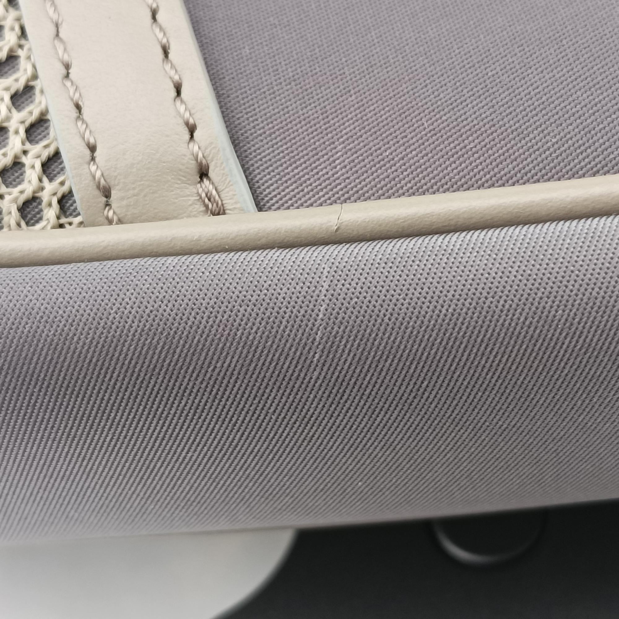 Pre-owned Christian Dior Saddle Cannage Rubber Beige x Gray Nylon× Leather  crossbodybag | stylenewstar
