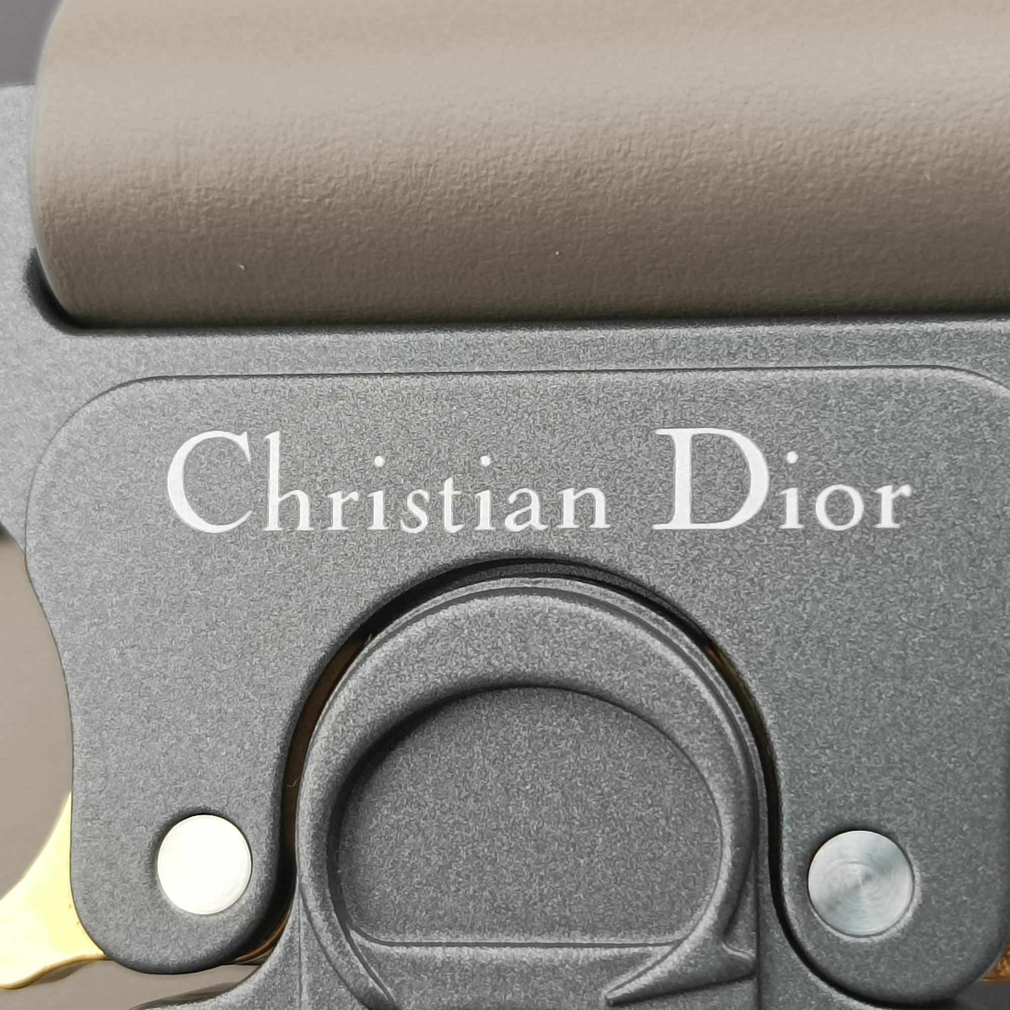 Pre-owned Christian Dior Saddle Cannage Rubber Beige x Gray Nylon× Leather  crossbodybag | stylenewstar