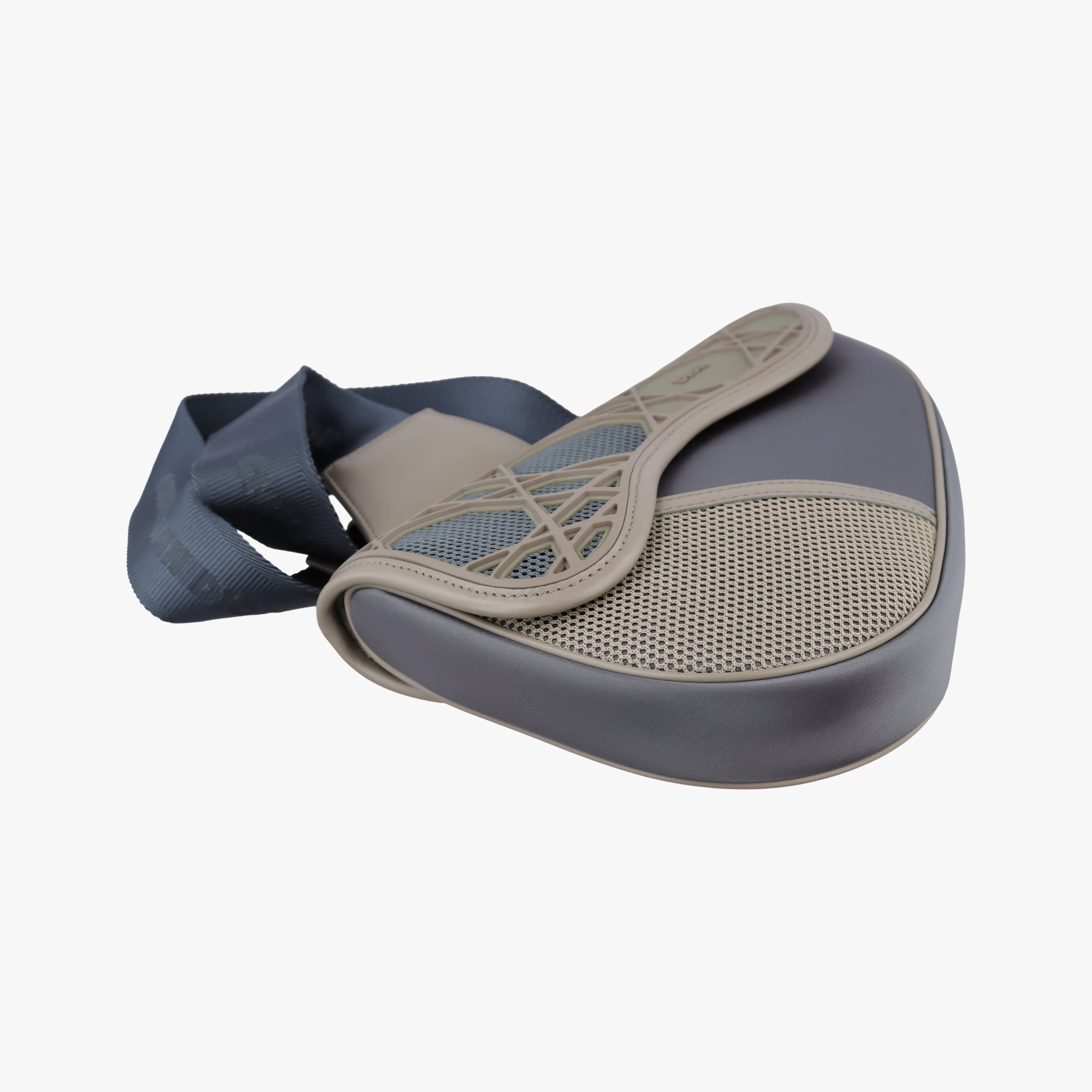 Pre-owned Christian Dior Saddle Cannage Rubber Beige x Gray Nylon× Leather  crossbodybag | stylenewstar