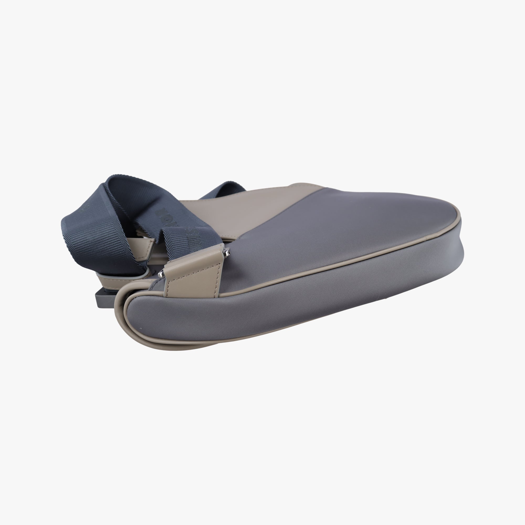 Pre-owned Christian Dior Saddle Cannage Rubber Beige x Gray Nylon× Leather  crossbodybag | stylenewstar