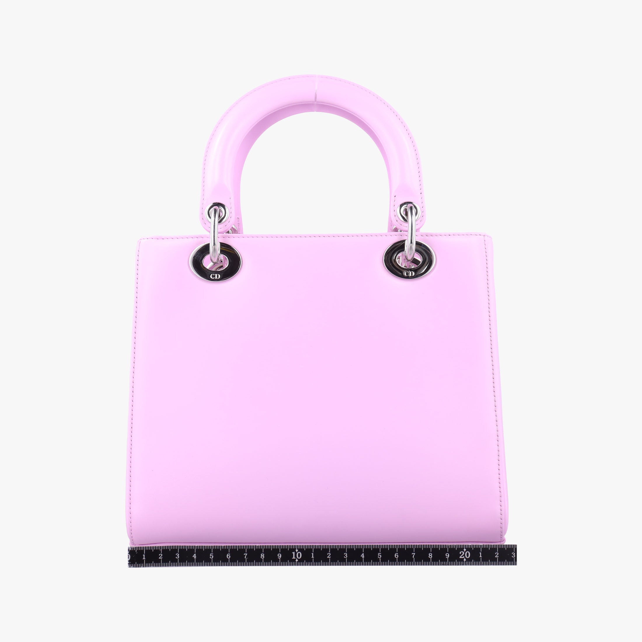 Pre-owned Christian Dior Lady Dior Pink × Black × Magenta Leather  shoulderbag | stylenewstar