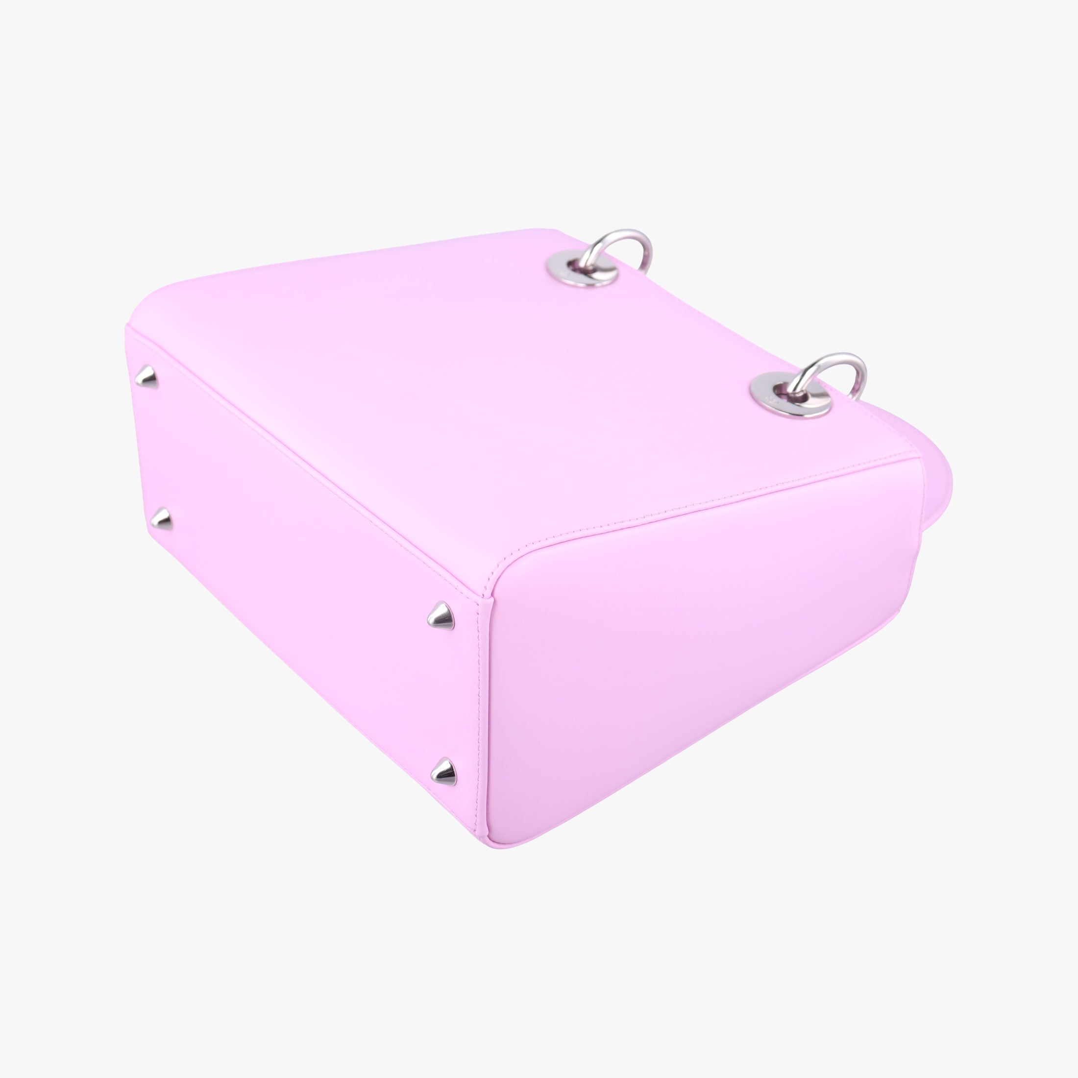 Pre-owned Christian Dior Lady Dior Pink × Black × Magenta Leather  shoulderbag | stylenewstar