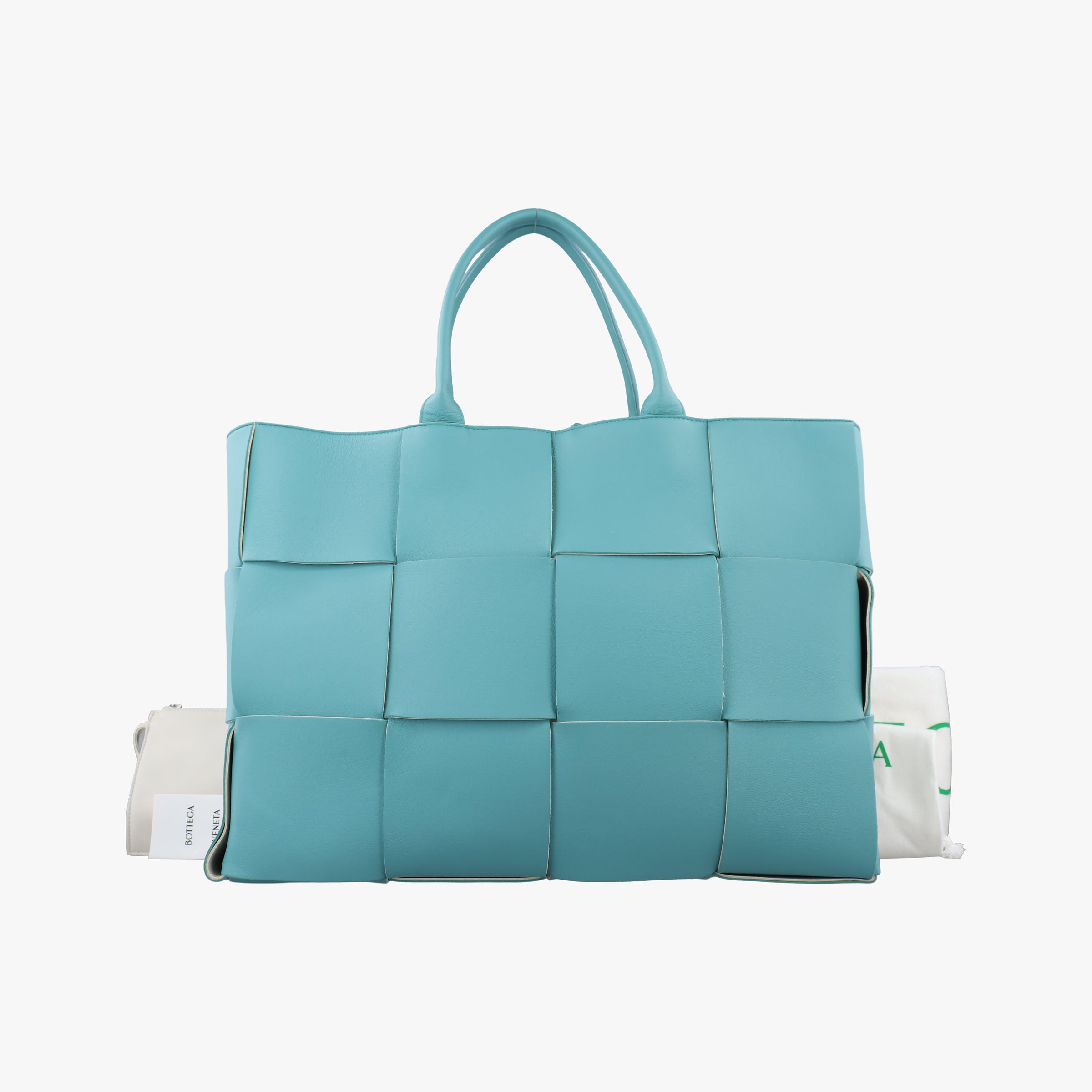 Secondhand Bottega Veneta THE ARCO Tote Blue lambskin  handbag | stylenewstar