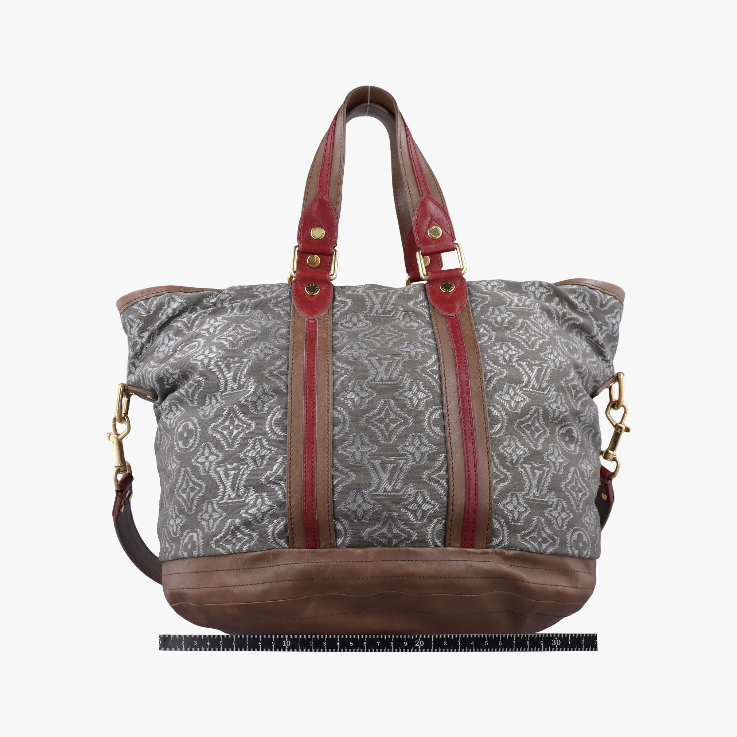 Pre-owned Louis Vuitton 2010 Collection Aviator Gray×Red×Brown Canvas ×Leather M40385 shoulderbag | stylenewstar