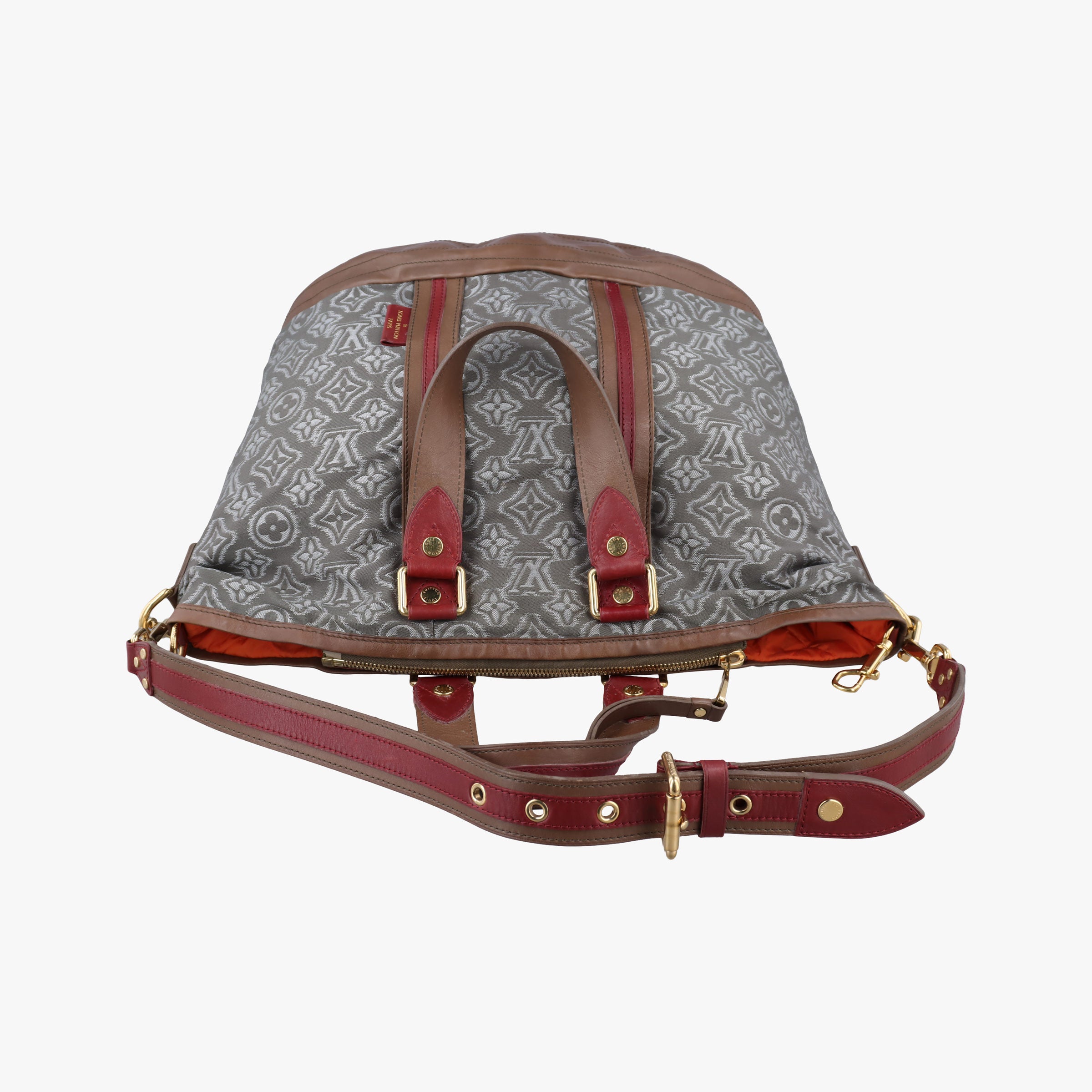 Pre-owned Louis Vuitton 2010 Collection Aviator Gray×Red×Brown Canvas ×Leather M40385 shoulderbag | stylenewstar