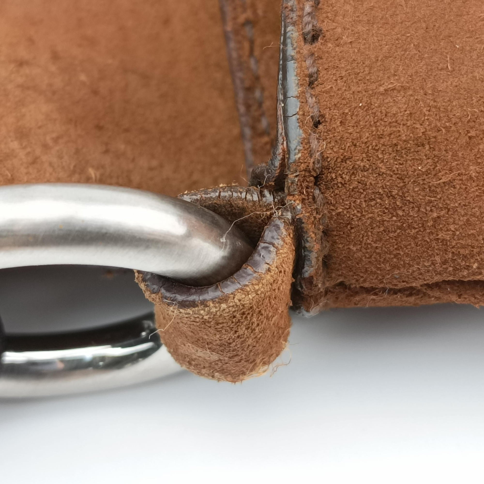 Pre-owned Prada Duet Brown Suede BR1825 shoulderbag | stylenewstar